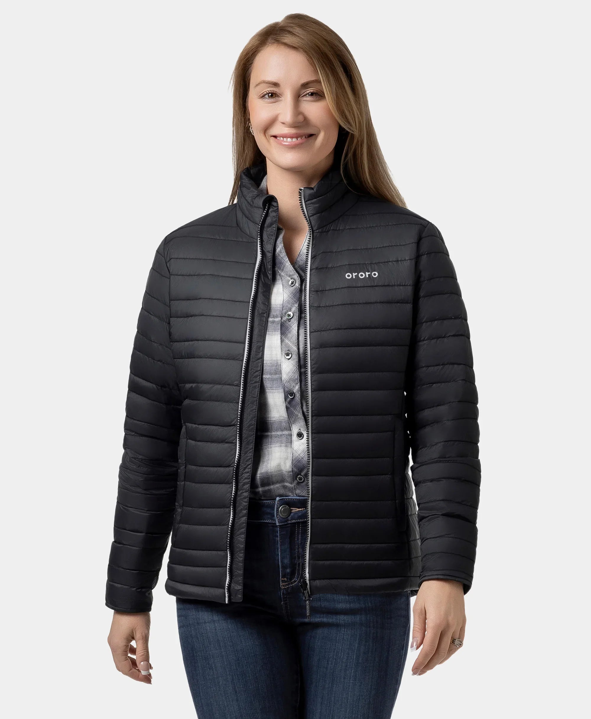 ORORO Heated River Ridge Women's 4-Zone Heated Lightweight Down Jacket (Apparel Only) - Image 15