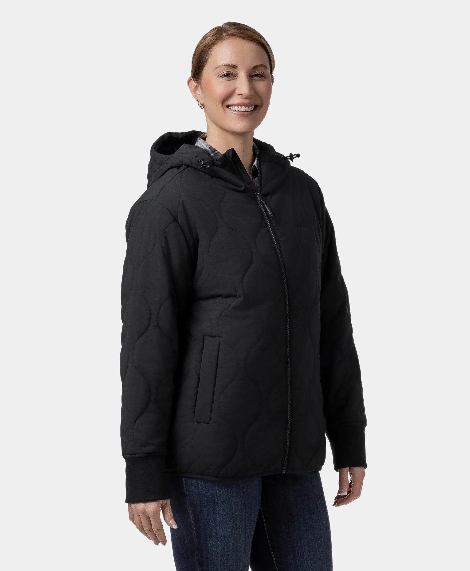 ORORO Heated Stargazer Women's Heated Quilted Hoodie Jacket (ORORO Heated Final Sale) - Image 3