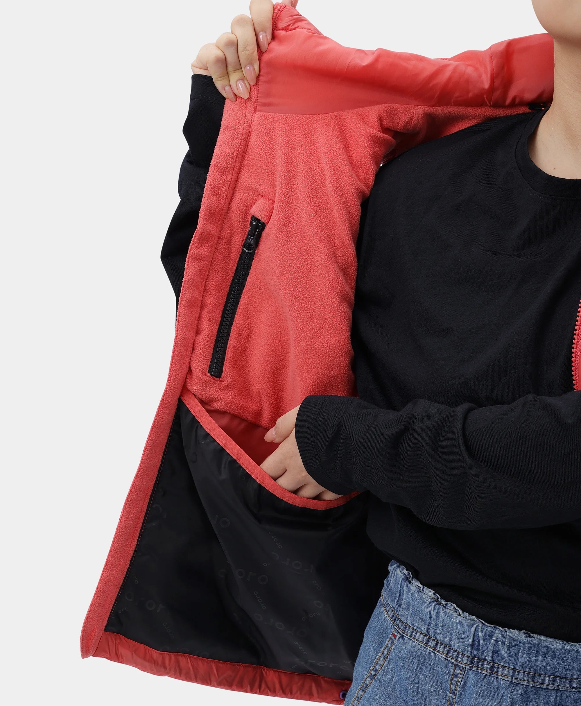 ORORO Heated PuffLyte™ Women's Junior 4-Zone Hooded Heated Vest (Apparel Only) - Image 7