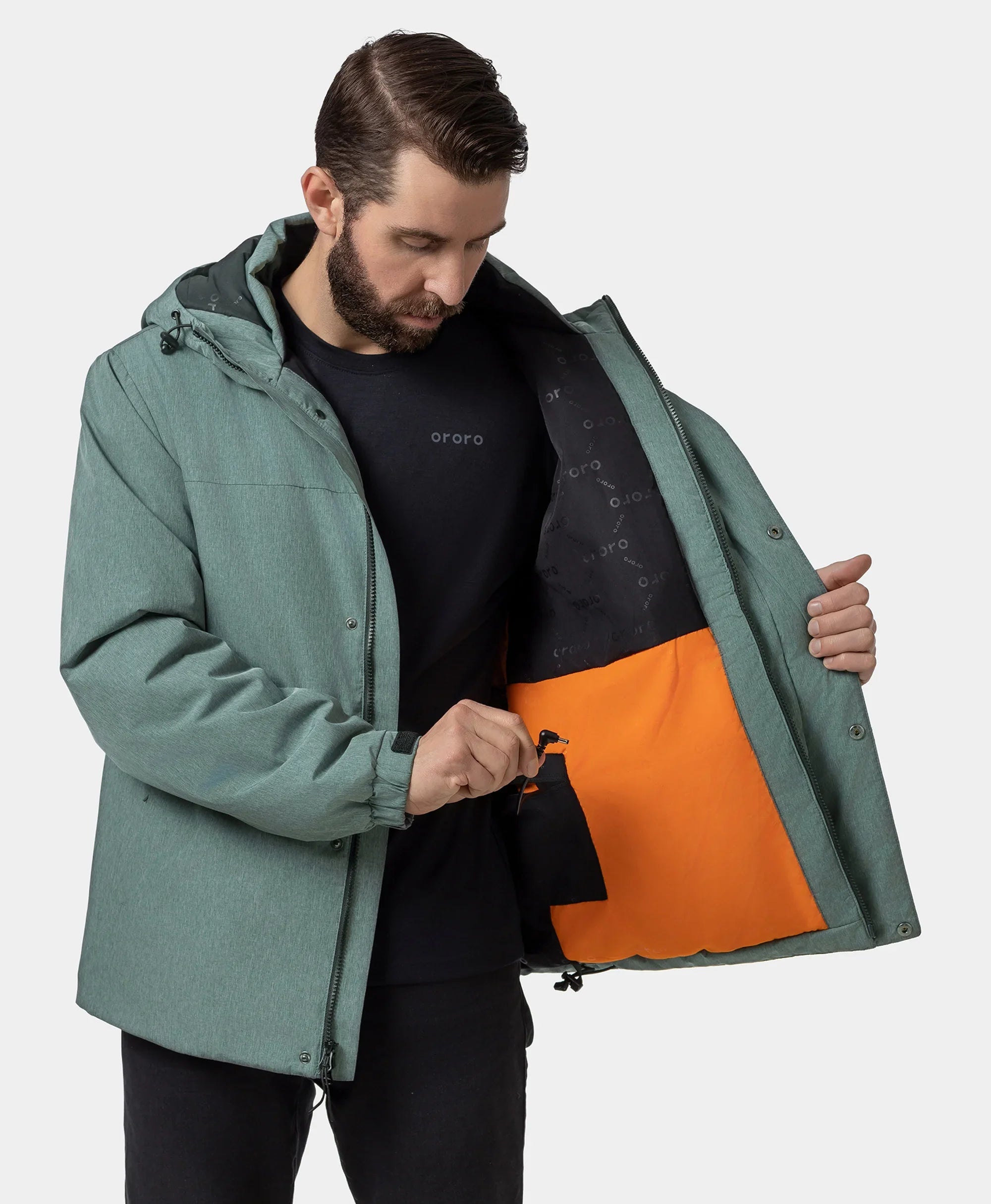 ORORO Heated Men's Thermolite® Heated Padded Jacket - Image 13