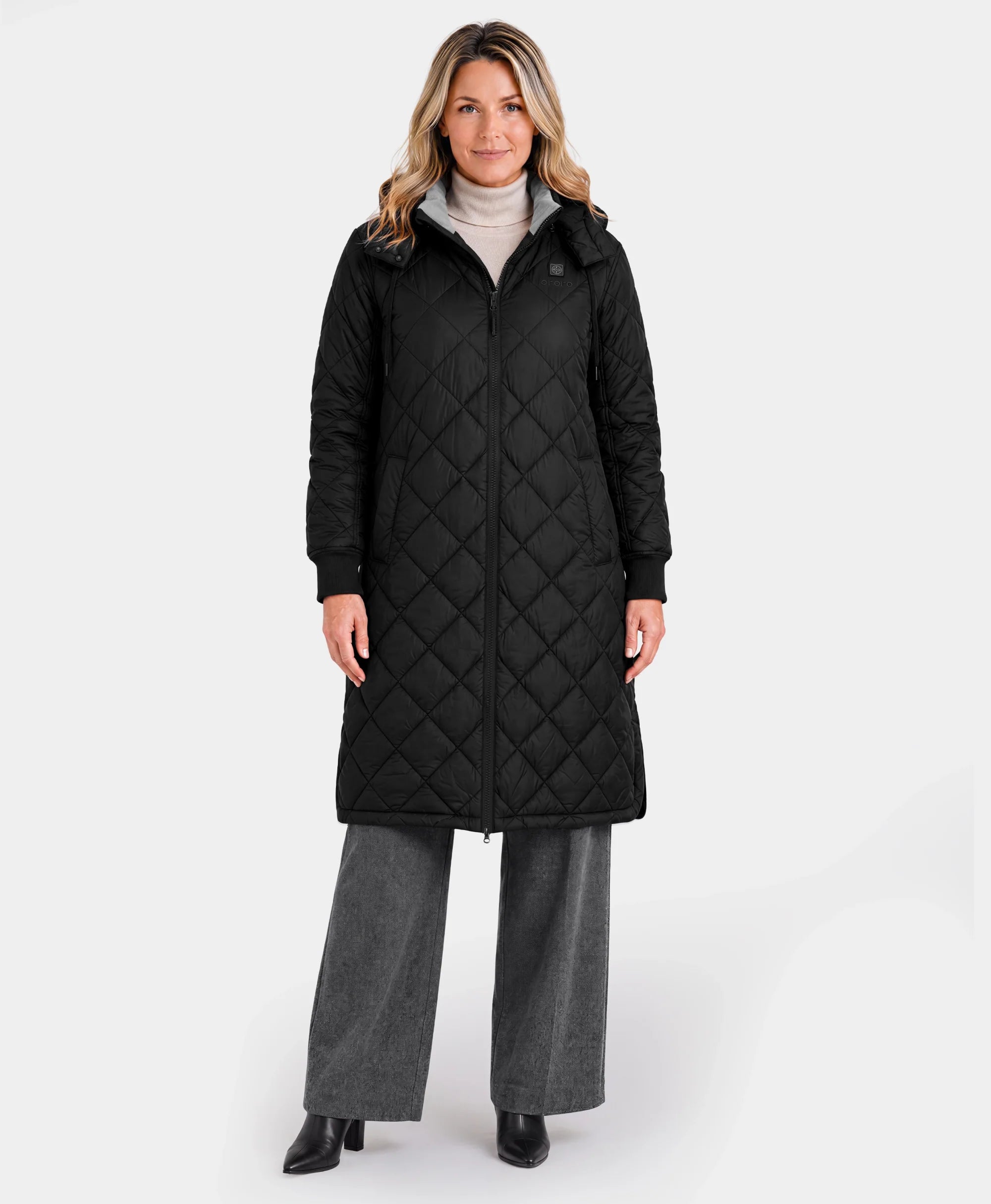 ORORO Heated Uptown Women's 4-Zone Heated Parka w/ Removable Hood - Image 16
