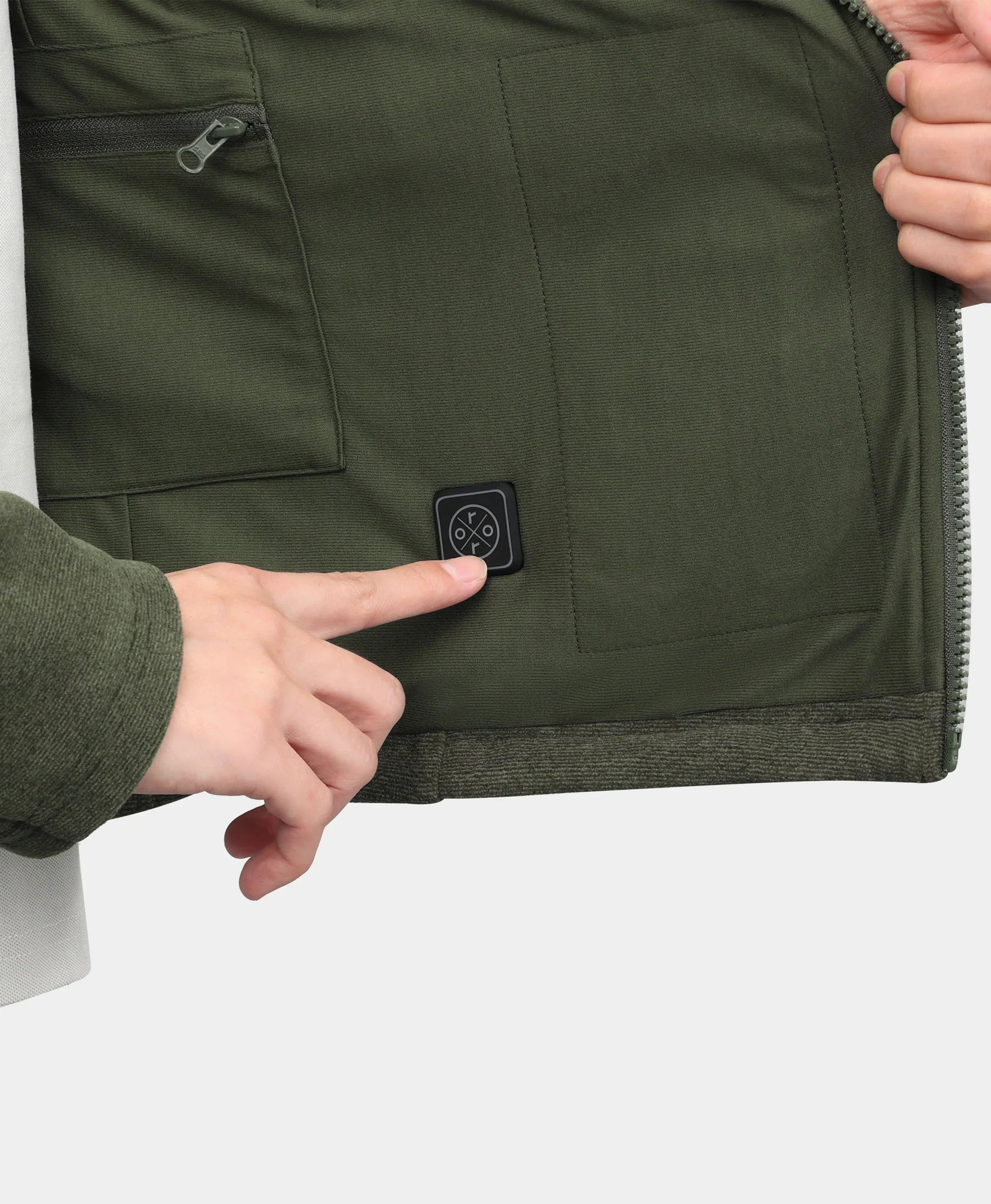 ORORO Heated (Open-box) River Ridge Men's Heated Fleece Liner Jacket (Battery Set Not Included) - Image 19