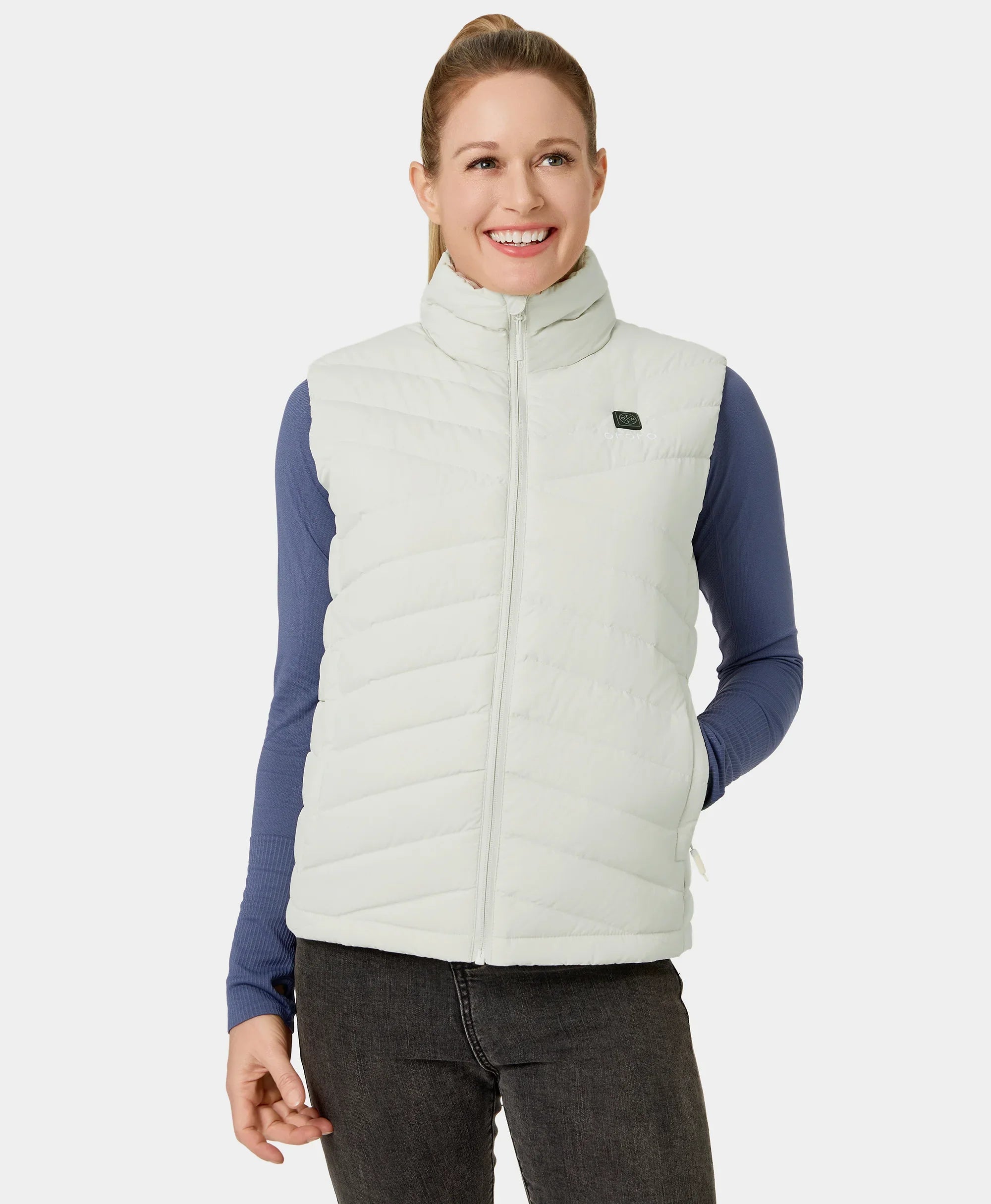 ORORO Heated Women's Heated Lightweight Down Vest - Image 13