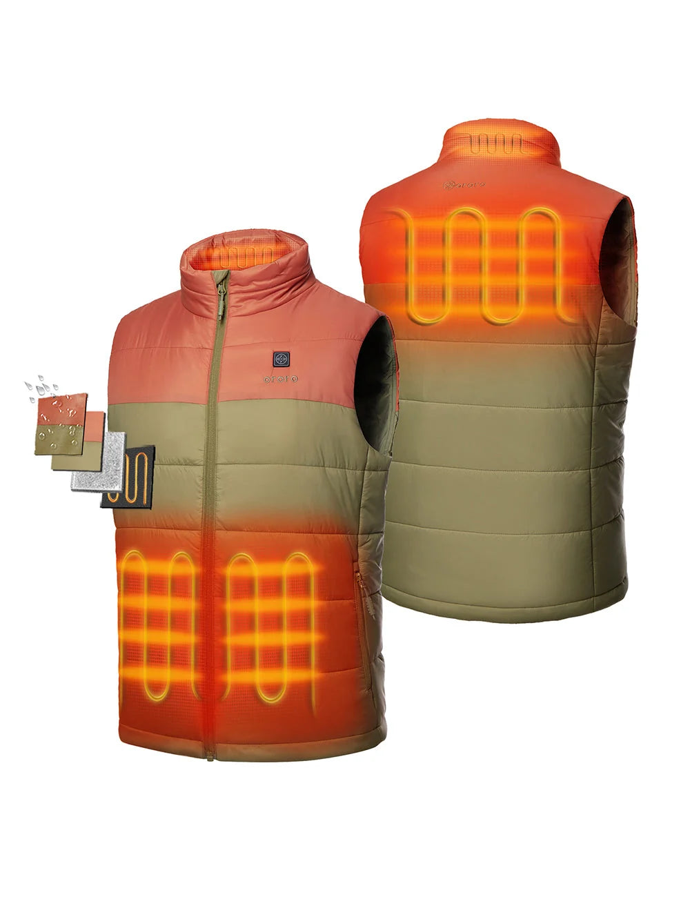 ORORO Heated Men's Classic Heated Vest (Apparel Only) - Image 83