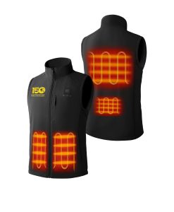 Alternative view of ORORO Heated Men's 4-Zone Heated Softshell Vest - WKC 150th Anniversary Edition