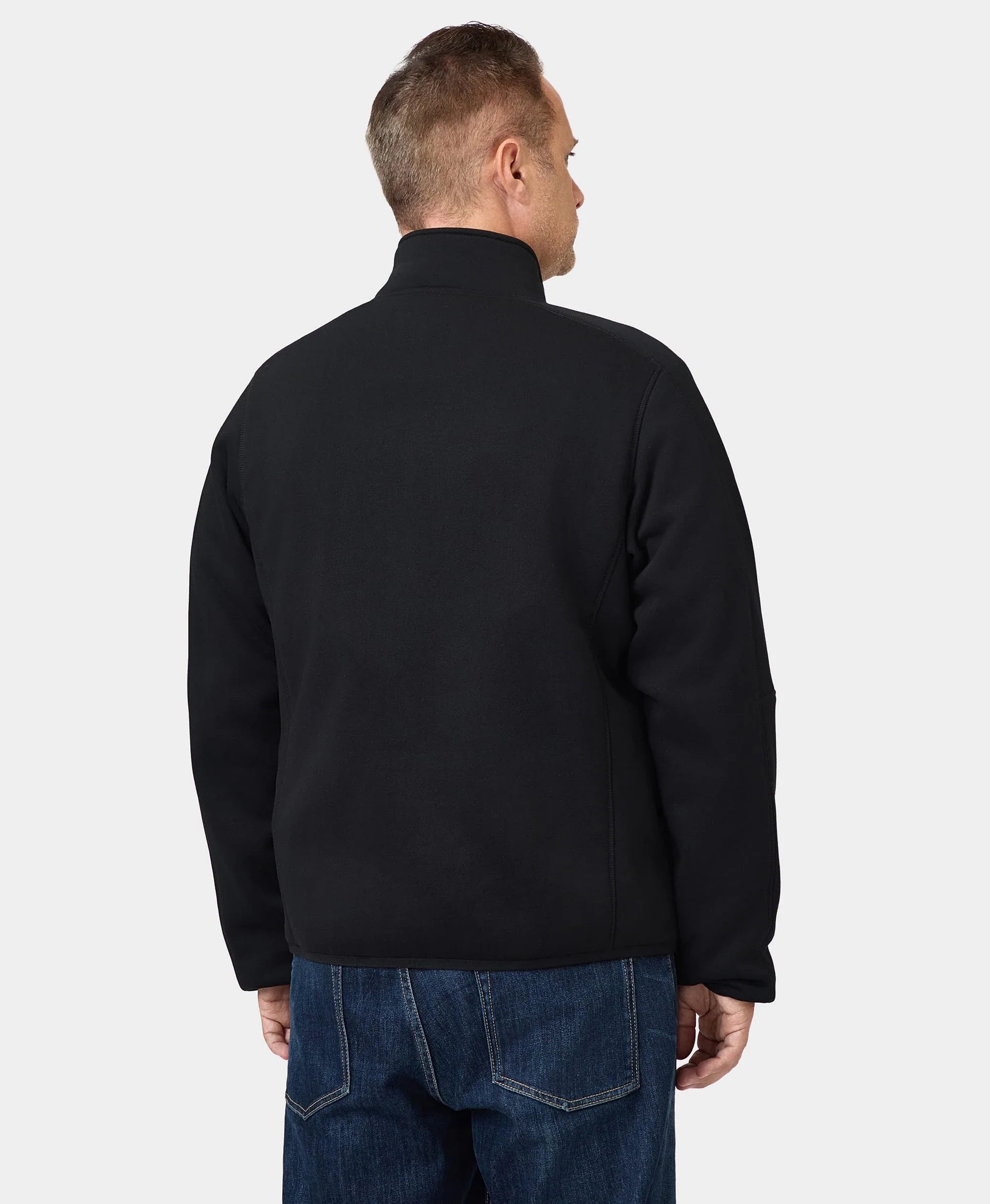ORORO Heated Florence ORORO Heated Men's Heated Fleece Jacket - Black (Apparel Only) - Image 4