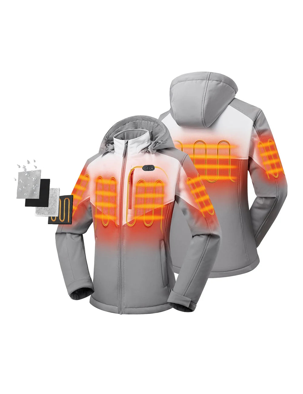 ORORO Heated (Open-box) Women's Dual Control Heated Jacket with 5 Heating Zones (Chest Heating) (Battery Set Not Included) - Image 17