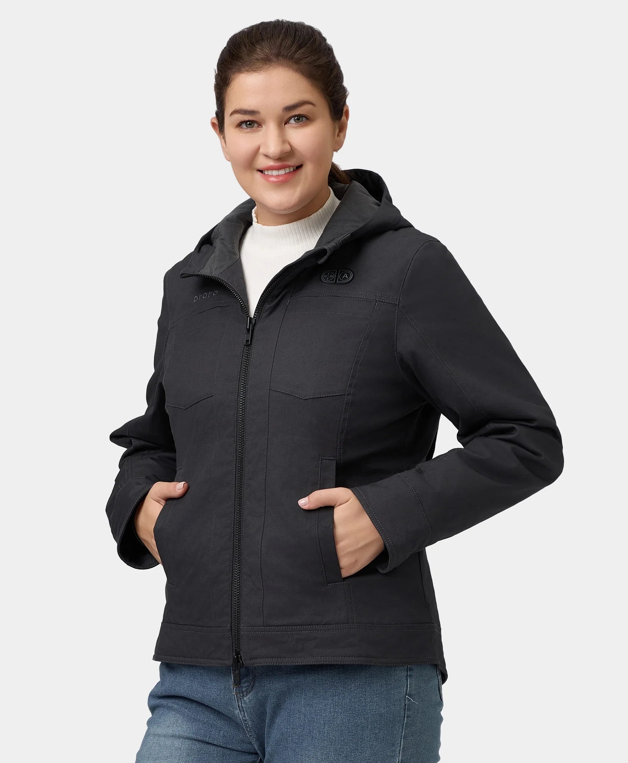 ORORO Heated Cheyenne Women's 5-Zone Dual-Control Heated Canvas Jacket (Apparel Only) - Image 8