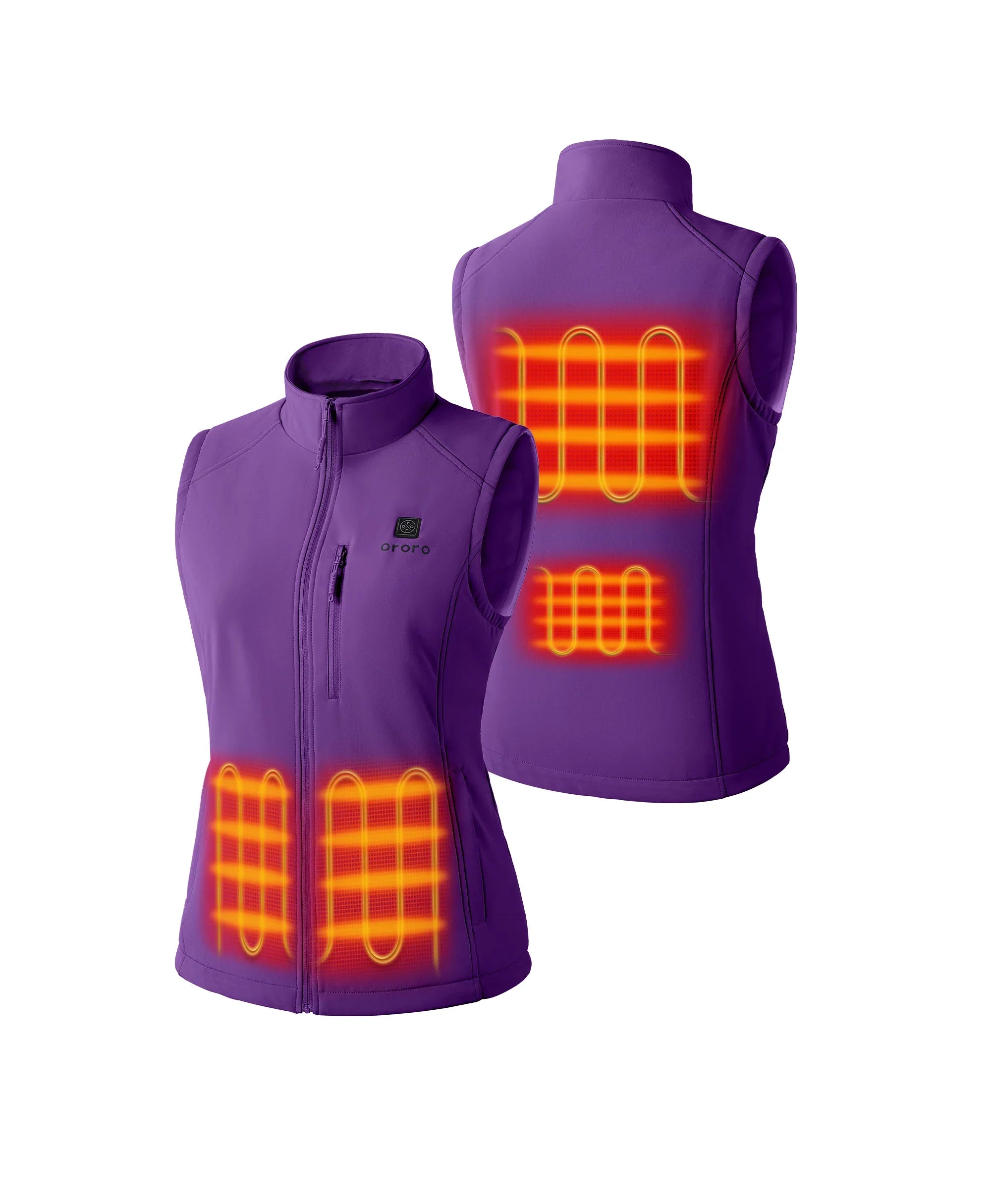 ORORO Heated Women's Heated Softshell Vest - Lower Back Heating - Image 7