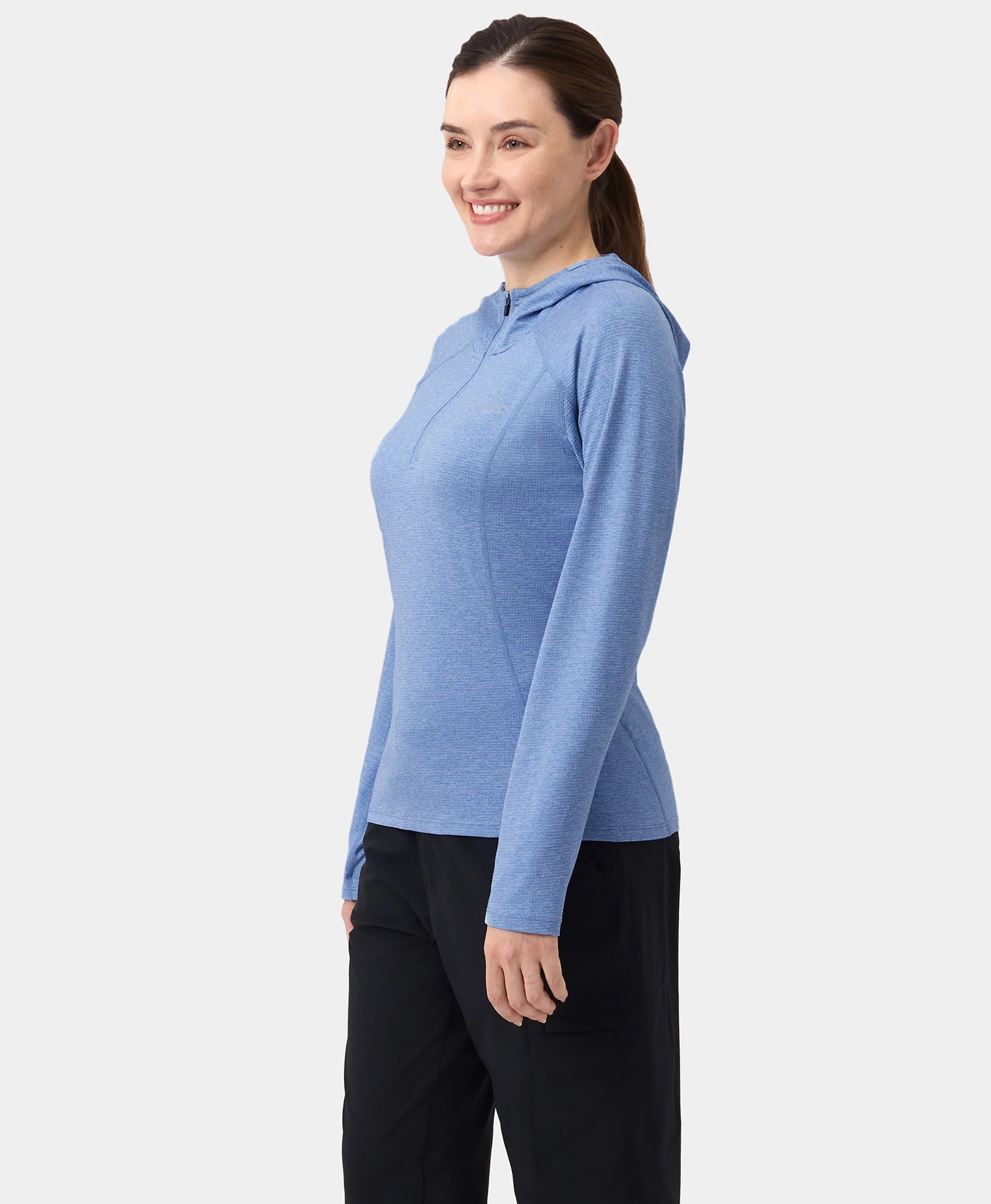 ORORO Heated Women’s TechTrail ¼-Zip Hoodie - Image 39
