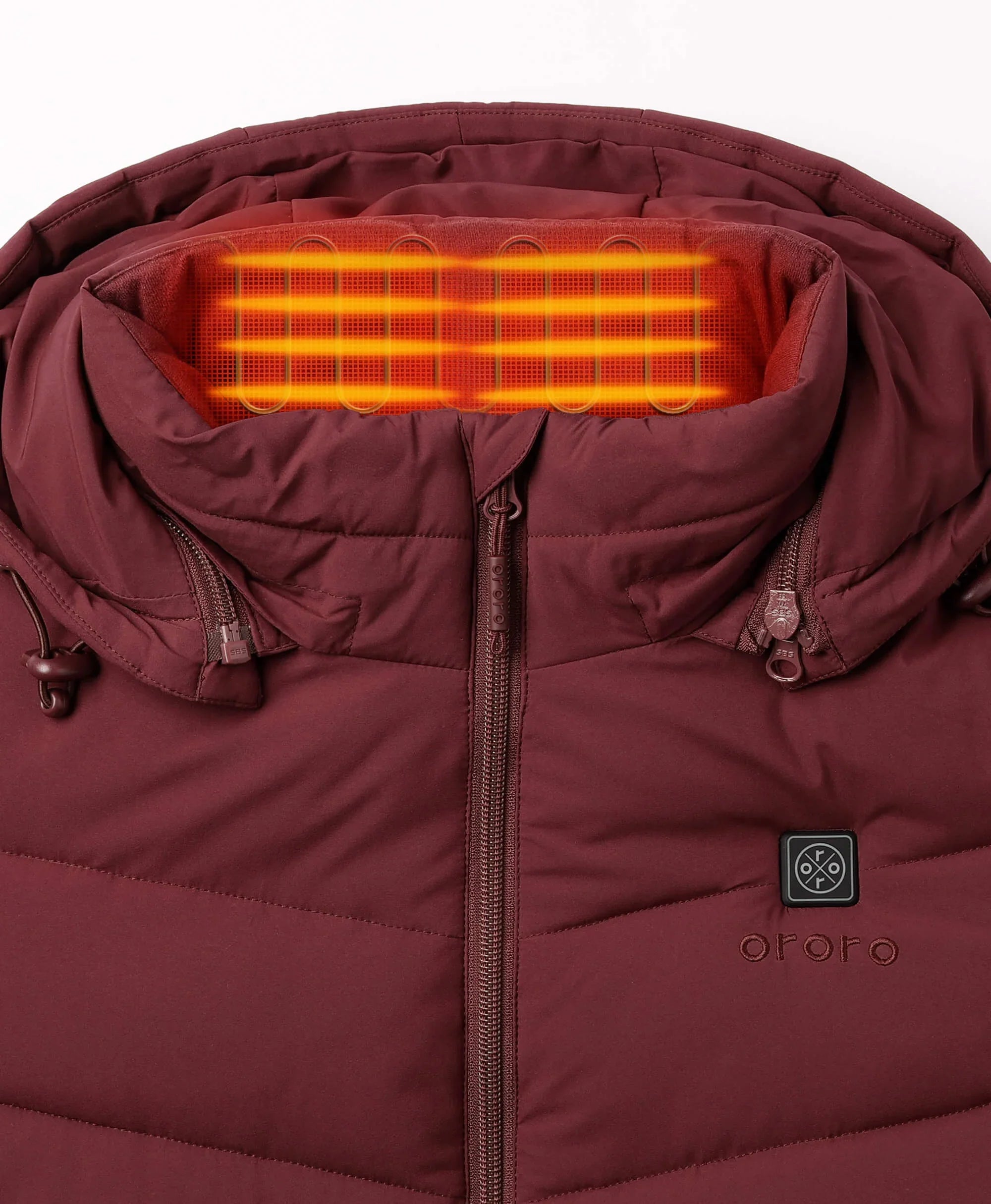 ORORO Heated Parkside Women's 4-Zone Heated Puffer Parka Jacket (Apparel Only) - Image 31