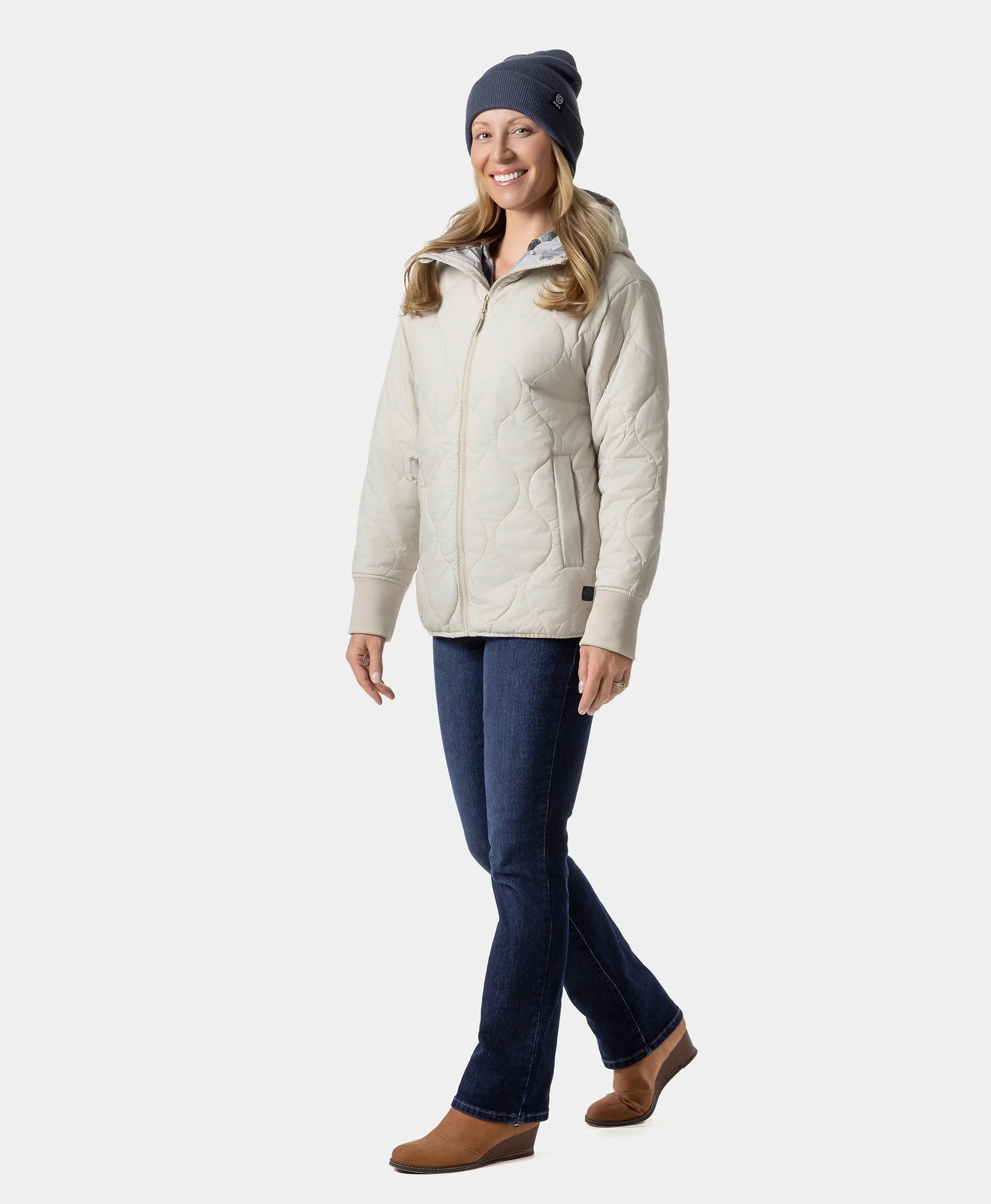 ORORO Heated Stargazer Women's Heated Quilted Hoodie Jacket (ORORO Heated Final Sale) - Image 19