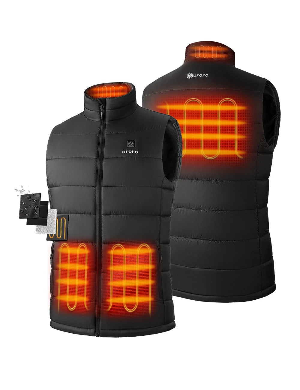ORORO Heated Men's Classic Heated Vest (Apparel Only) - Image 13