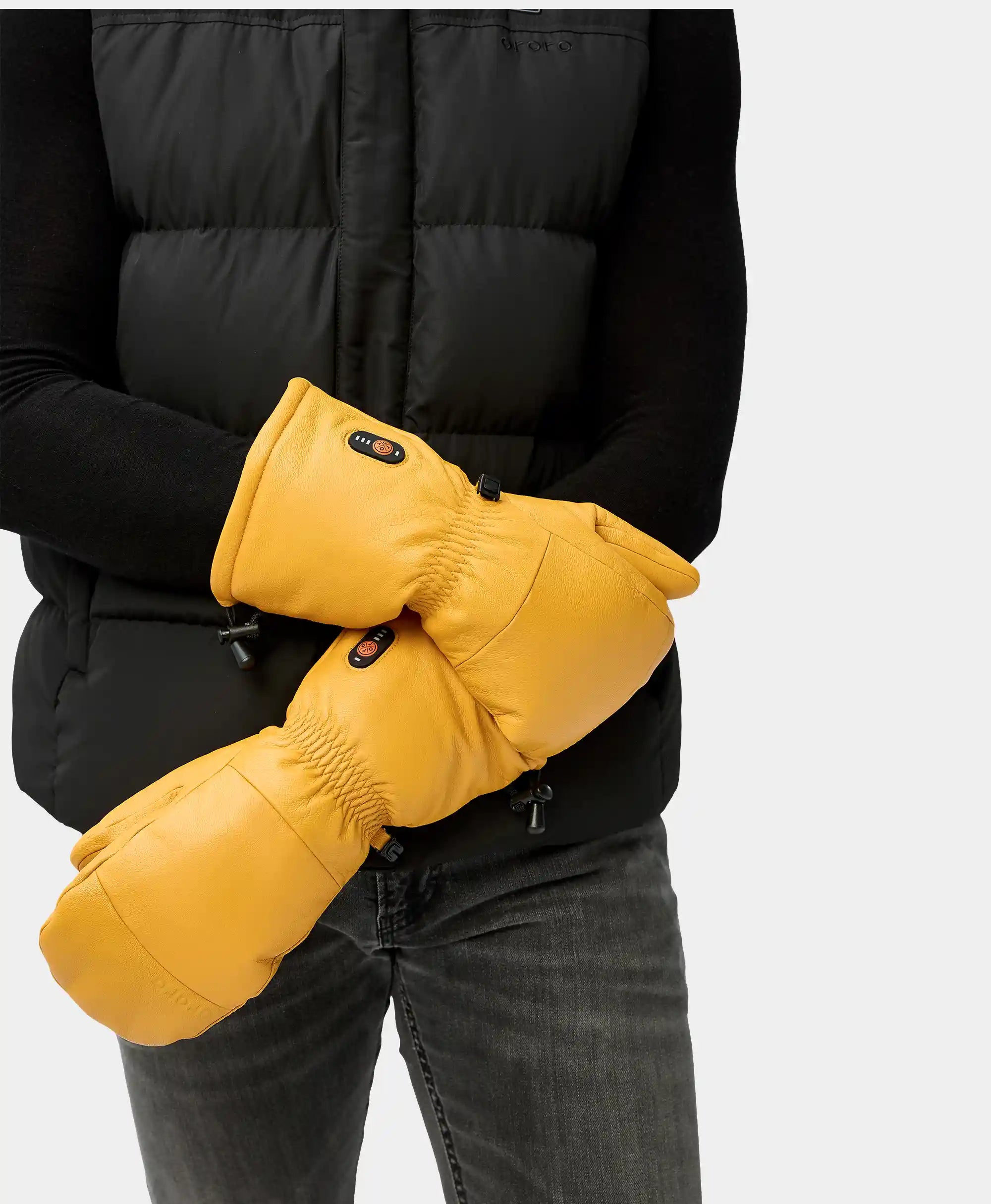 ORORO Heated (Open-box) Duluth Unisex Heated Leather Chopper Mittens - Image 5