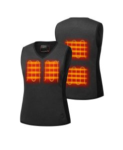 Alternative view of ORORO Heated Prestige Women's 4-Zone Heated Fleece V-Neck Liner Vest (Apparel Only)