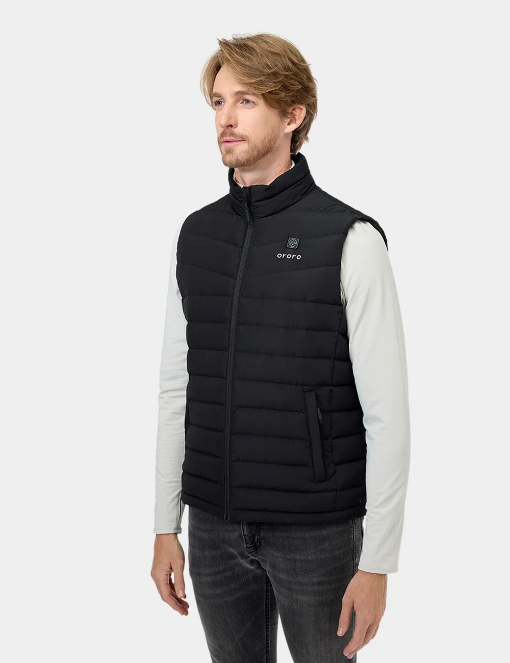 ORORO Heated (Open-box) Men's Heated Lightweight Down Vest (Battery Set Not Included) - Image 3