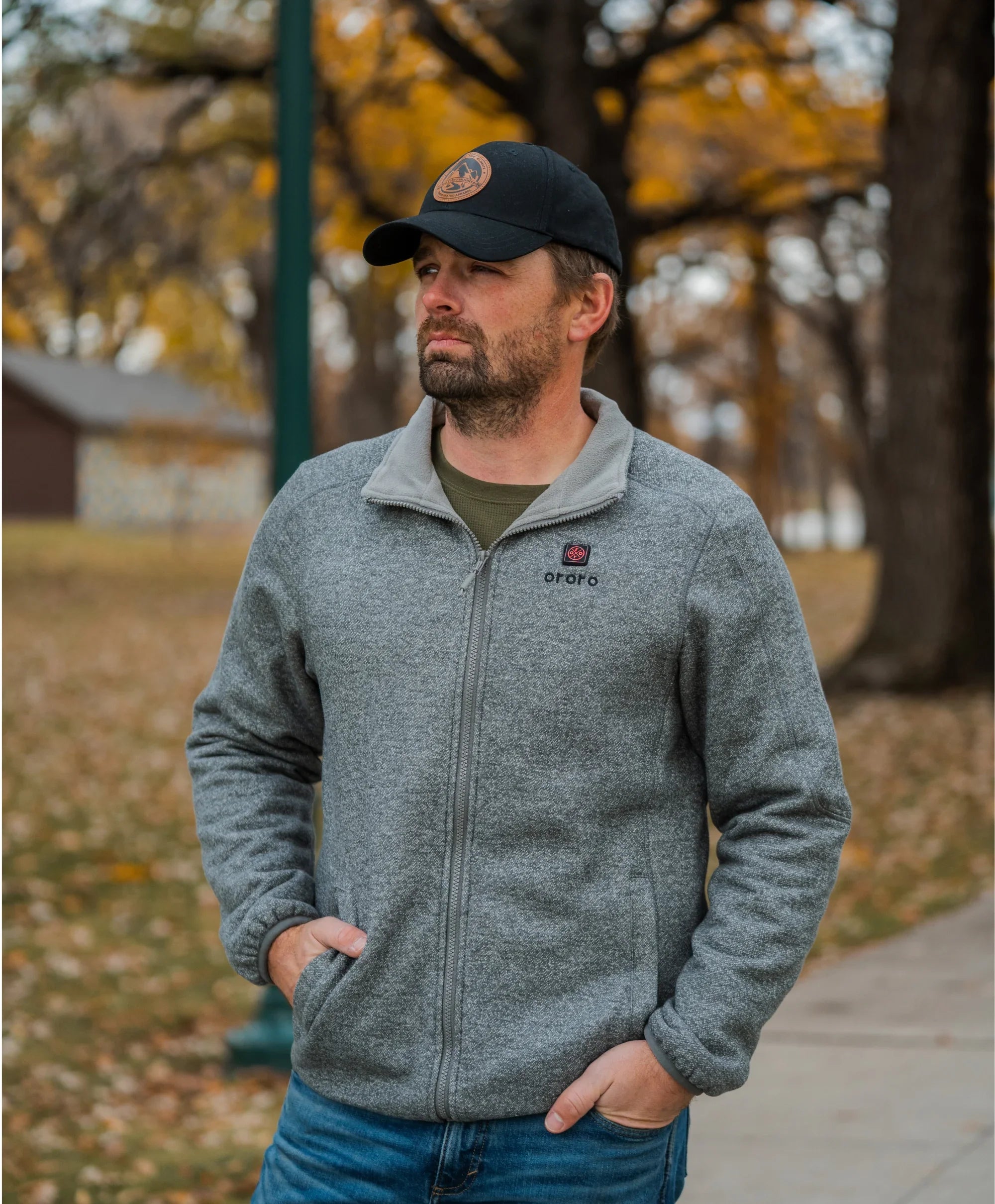 ORORO Heated Men's Heated Full-Zip Fleece Jacket - Image 3