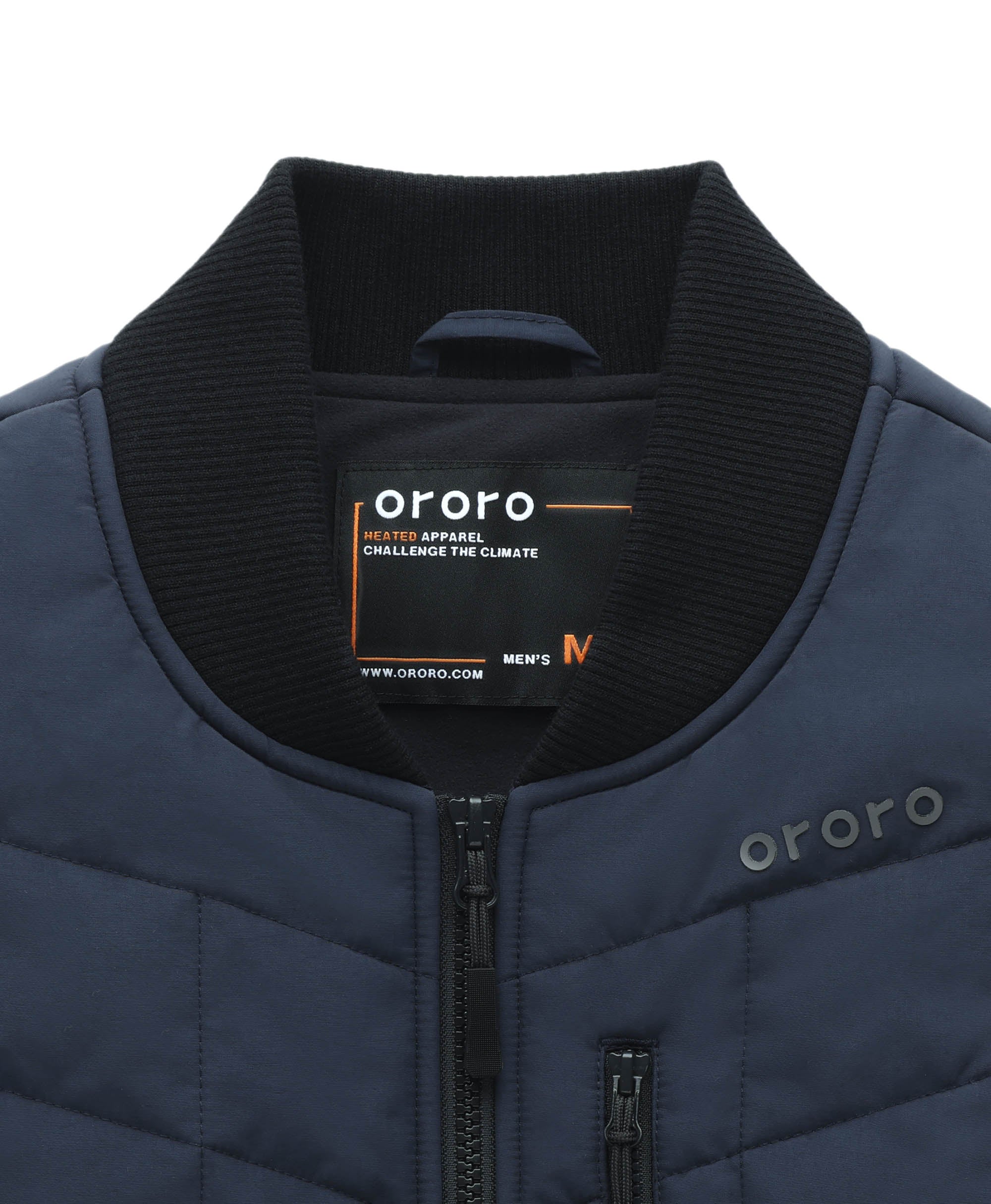 ORORO Heated Scranton Men's 5-Zone Insulated Heated Bomber Vest (Apparel Only) - Image 9