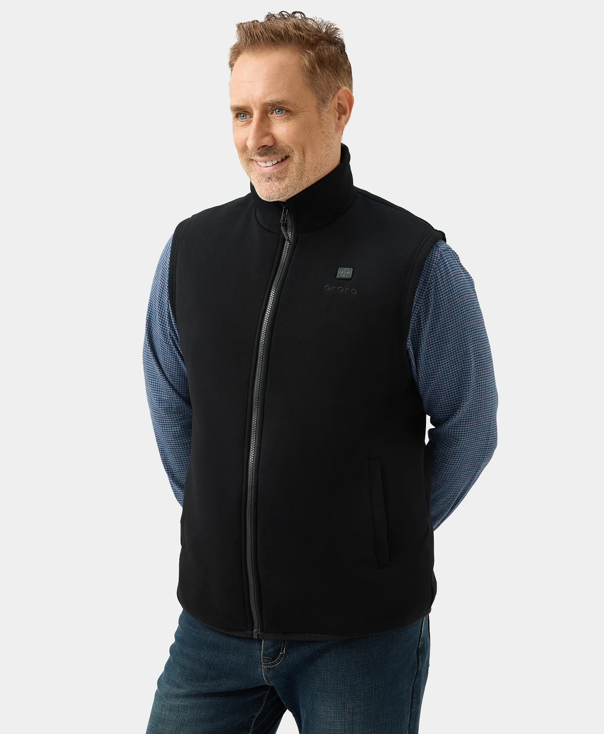 ORORO Heated (Open-box) Men's Heated Fleece Vest (Battery Set Not Included) - Image 6