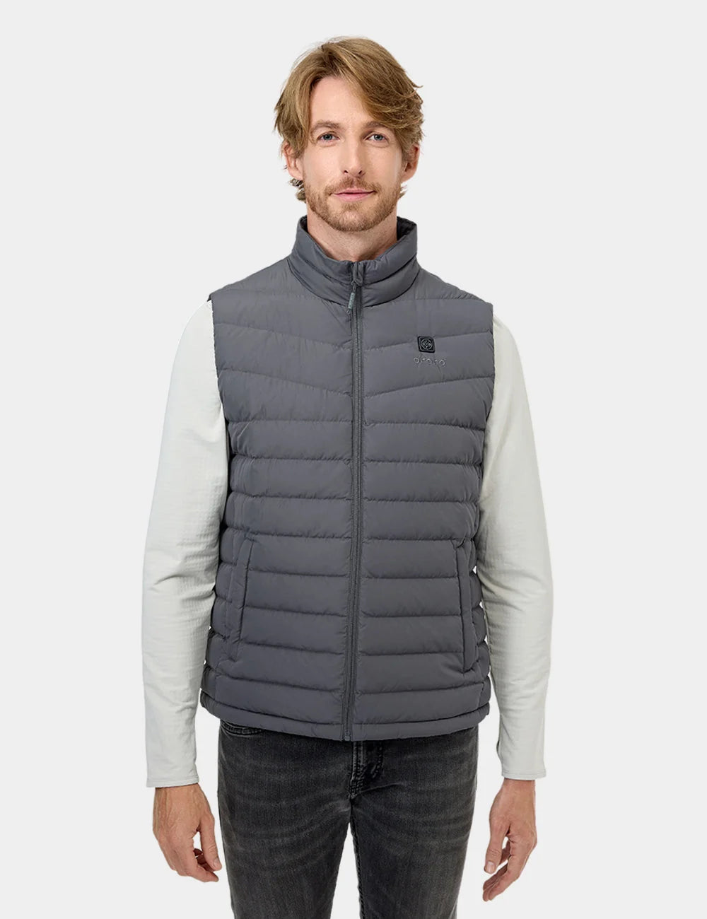 ORORO Heated (Open-box) Men's Heated Lightweight Down Vest (Battery Set Not Included) - Image 25