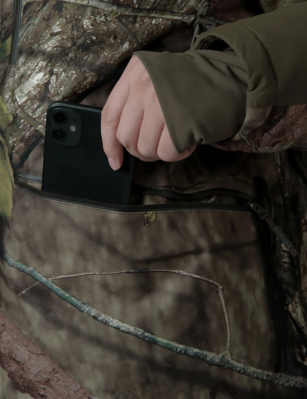 ORORO Heated Men's Heated Hunting Jacket - Camouflage, Mossy Oak® Country DNA - Image 6