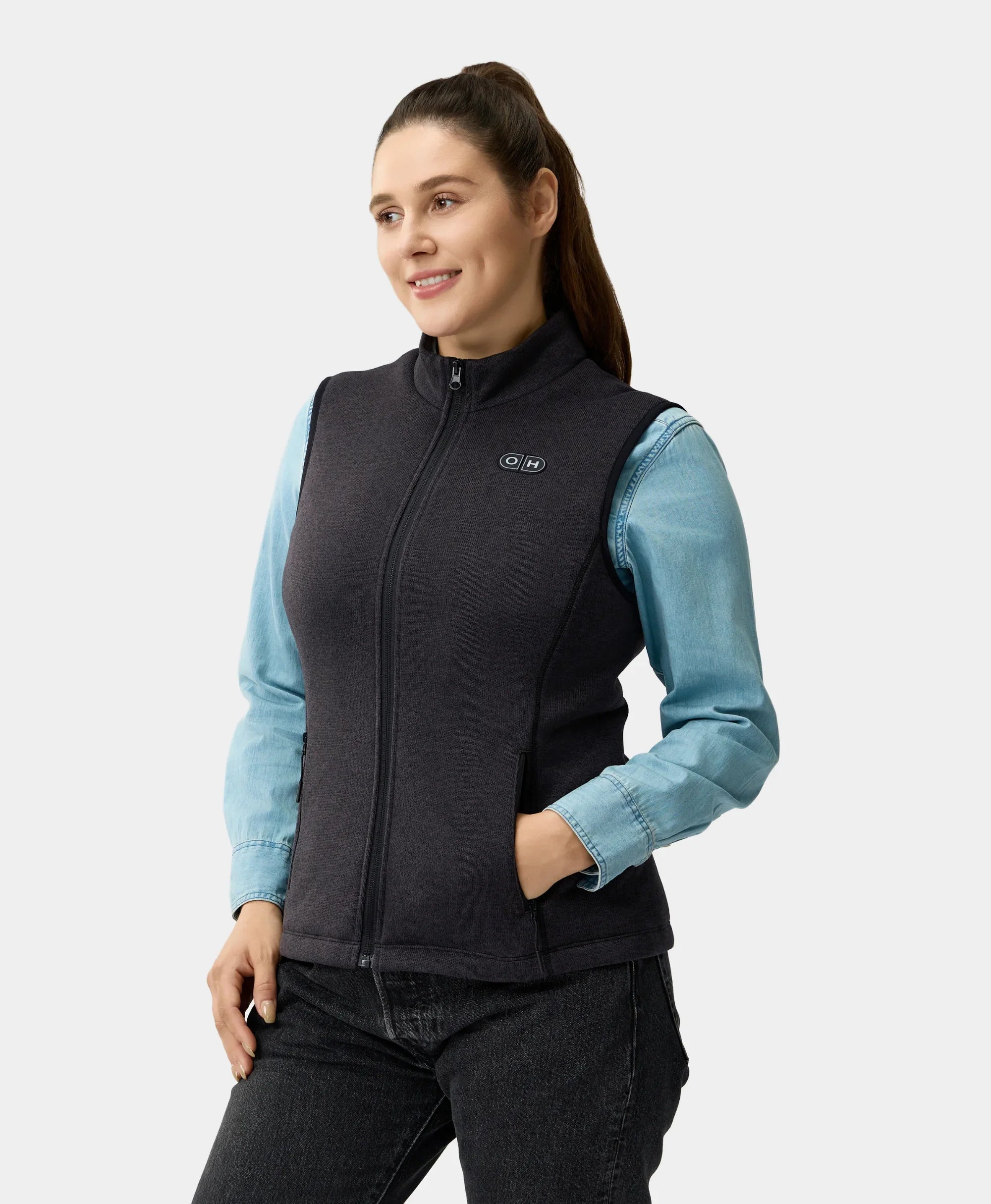 ORORO Heated ORORO Heated x OpenHeat OH-1 Women’s Heated Recycled Fleece Vest (w/ Type-C Power Port) - Image 10