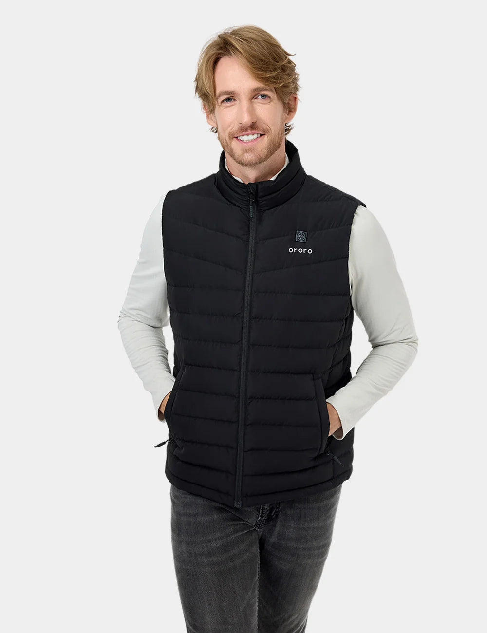 ORORO Heated (Open-box) Men's Heated Lightweight Down Vest (Battery Set Not Included) - Image 4
