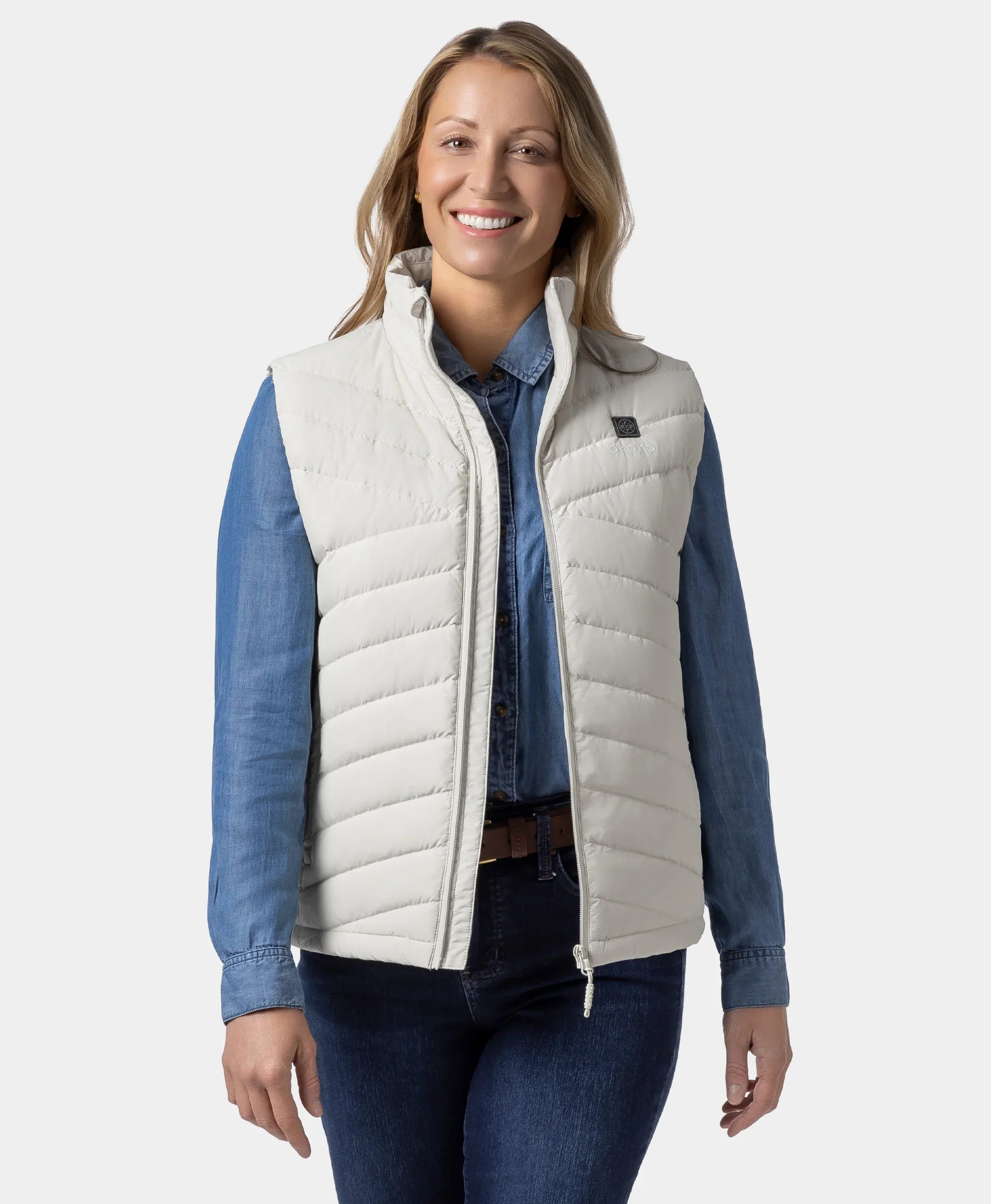 ORORO Heated Women's Heated Lightweight Down Vest - Image 27
