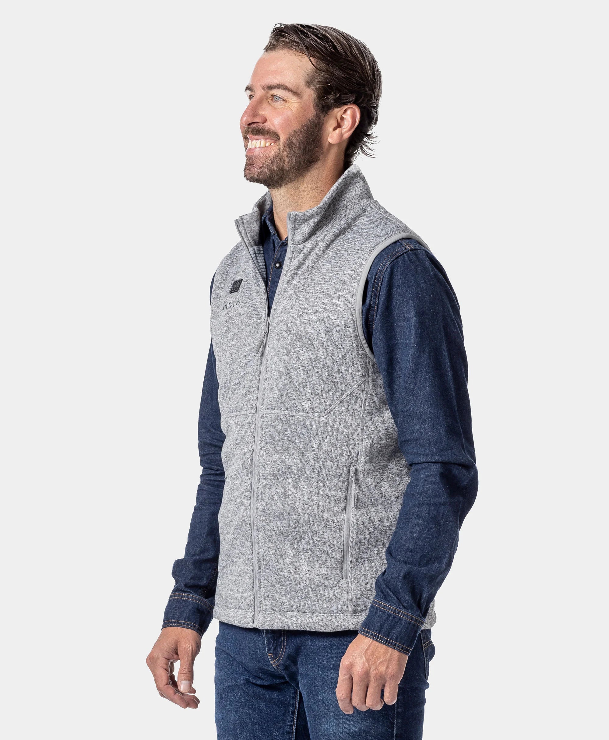 ORORO Heated Augusta Tournament ORORO Heated Men's 4-Zone Heated Sweater Fleece Vest (Apparel Only) - Image 7