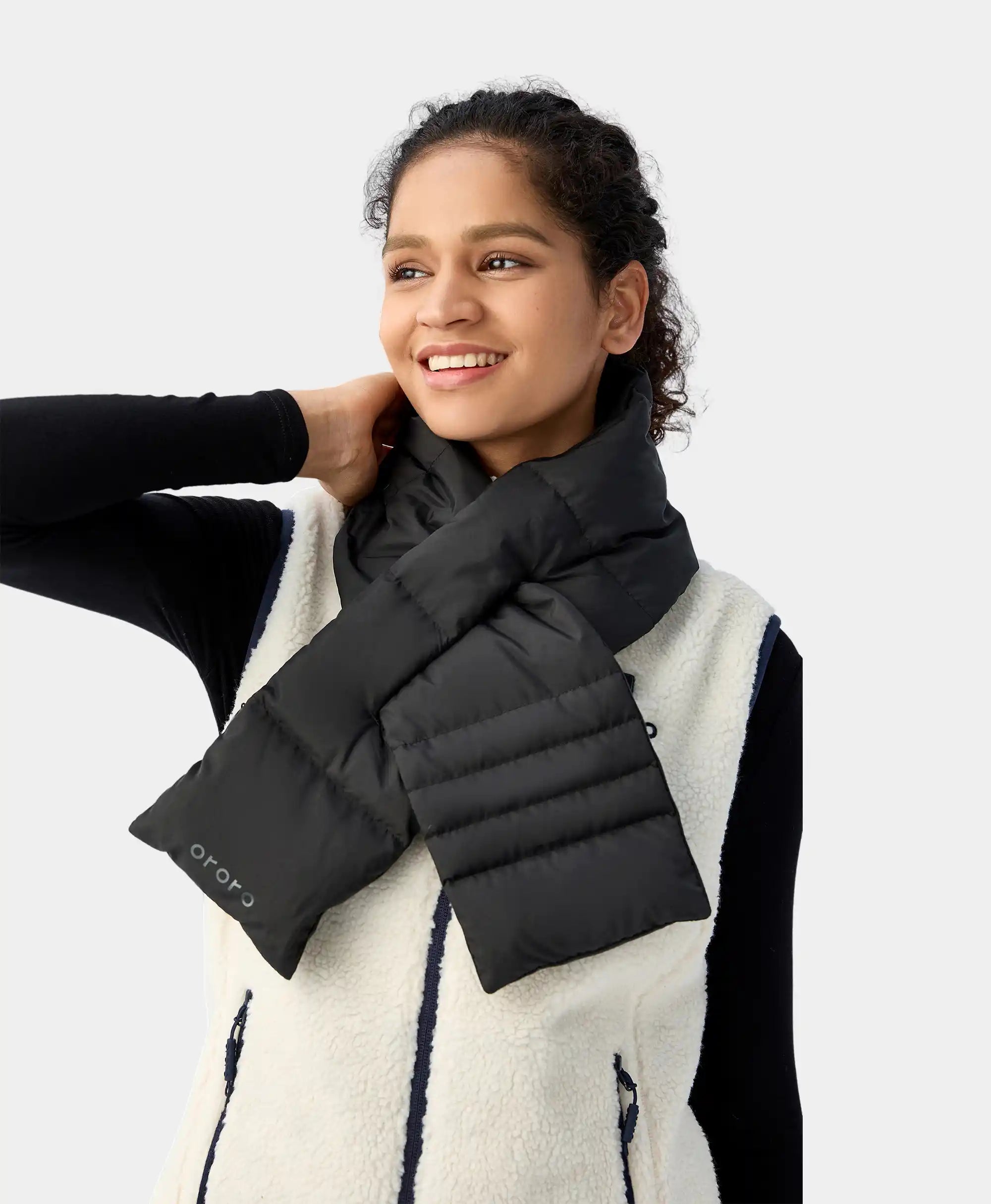 ORORO Heated Unisex Heated Puffer Down Scarf - Image 9