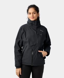 Alternative view of ORORO Heated (Open-box) Women's Waterproof Heated Ski Jacket - Black/Blue (Battery Set Not Included)