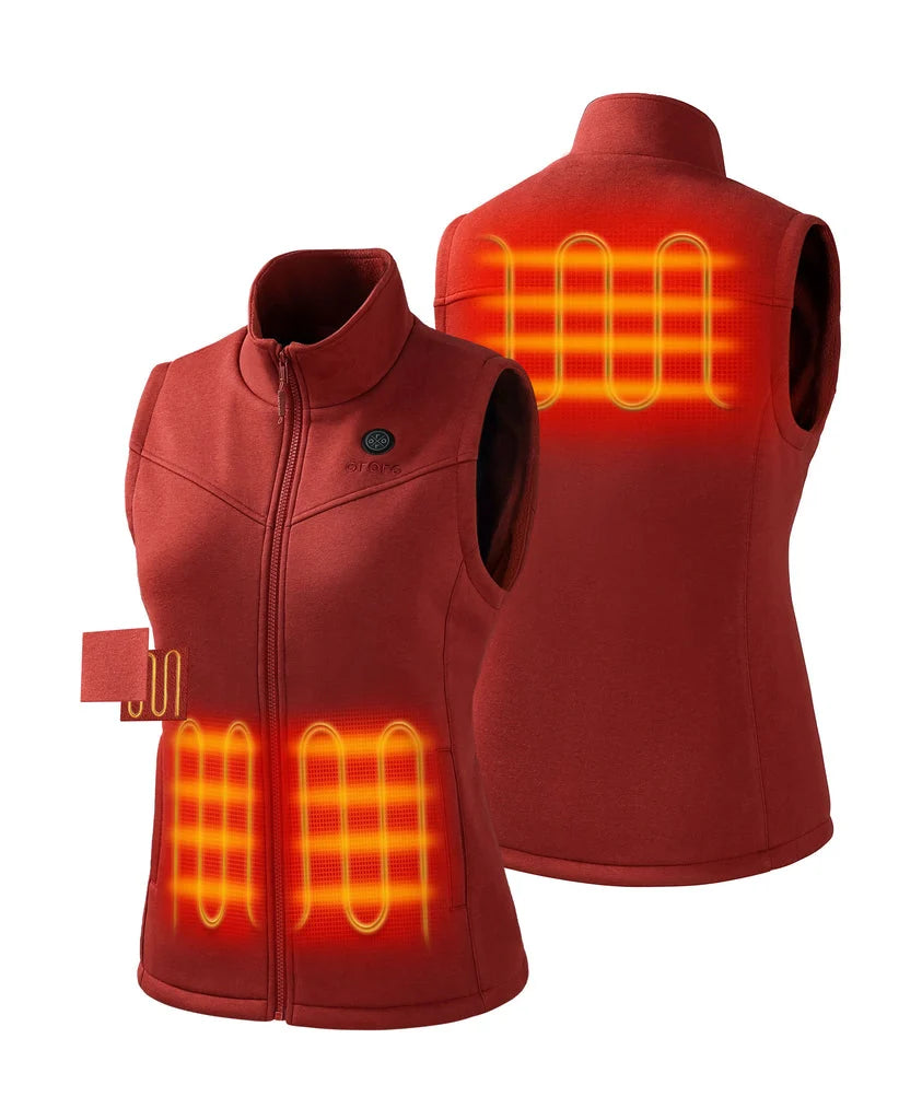 ORORO Heated Women's Heated Fleece Vest - New Colors (ORORO Heated Final Sale) - Image 9