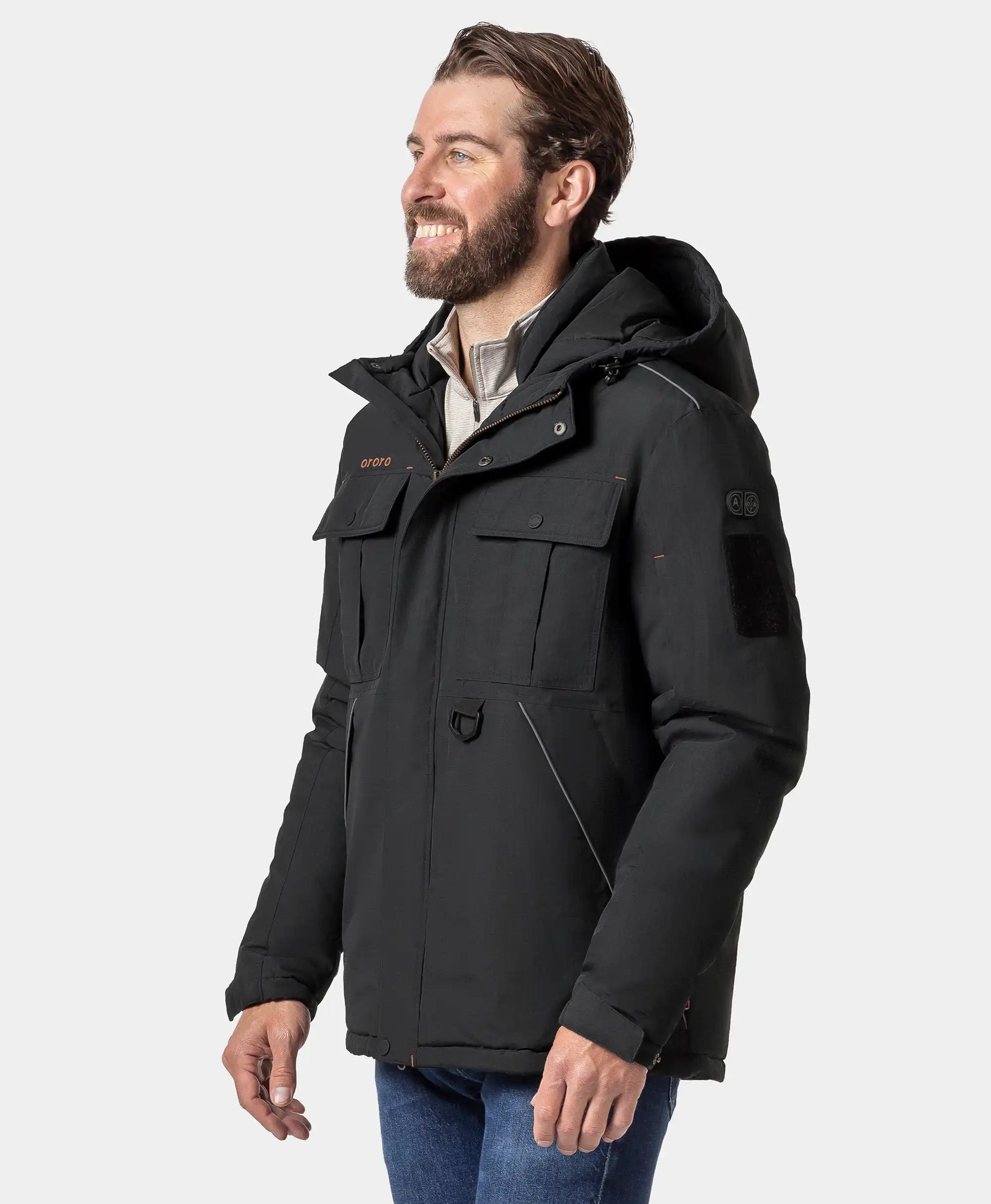 ORORO Heated (Open-box) Missoula SureWarm® Men's 6-Zone Dual-Control Dual-Source Heated Jacket (Battery Set Not Included) - Image 6