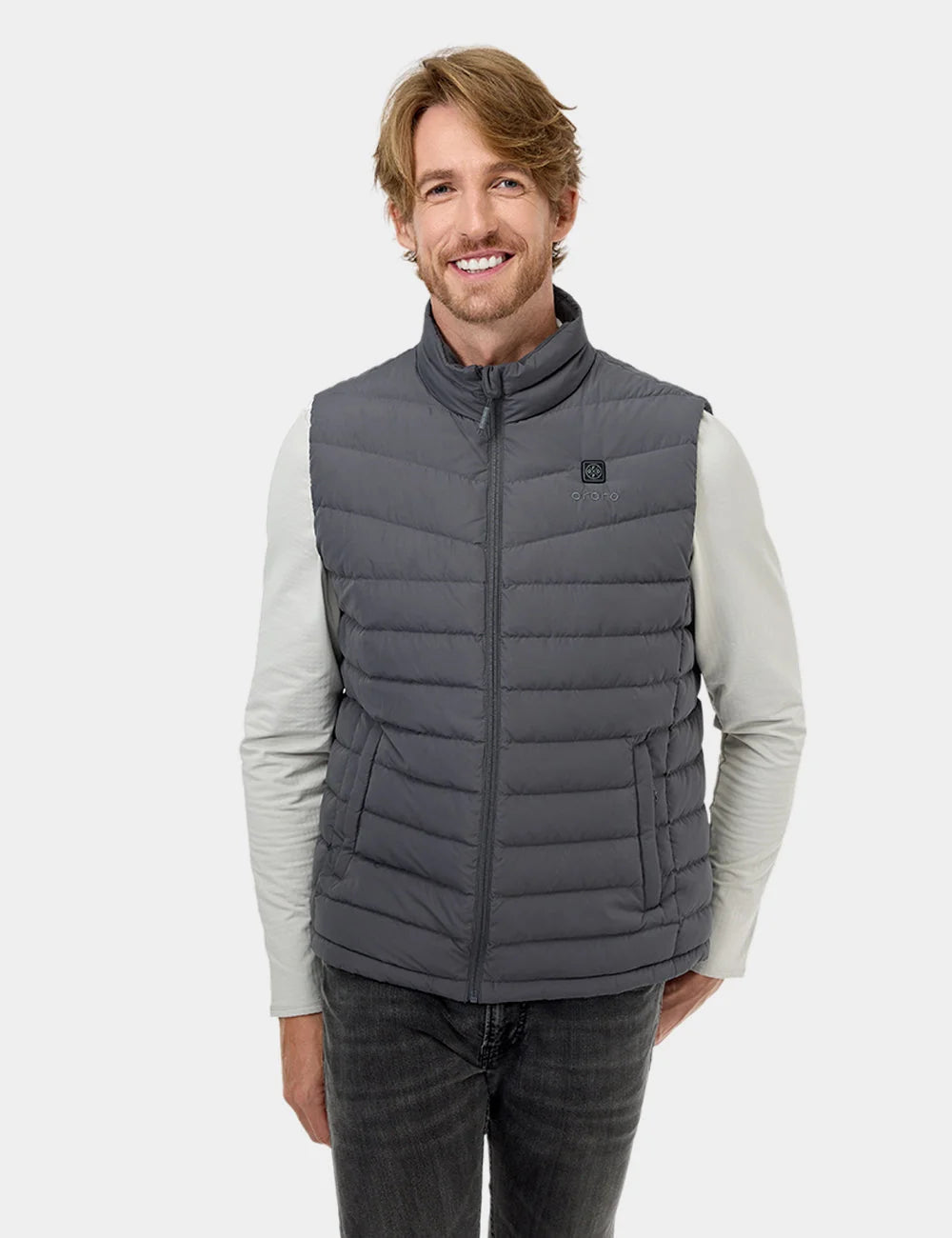 ORORO Heated (Open-box) Men's Heated Lightweight Down Vest (Battery Set Not Included) - Image 26