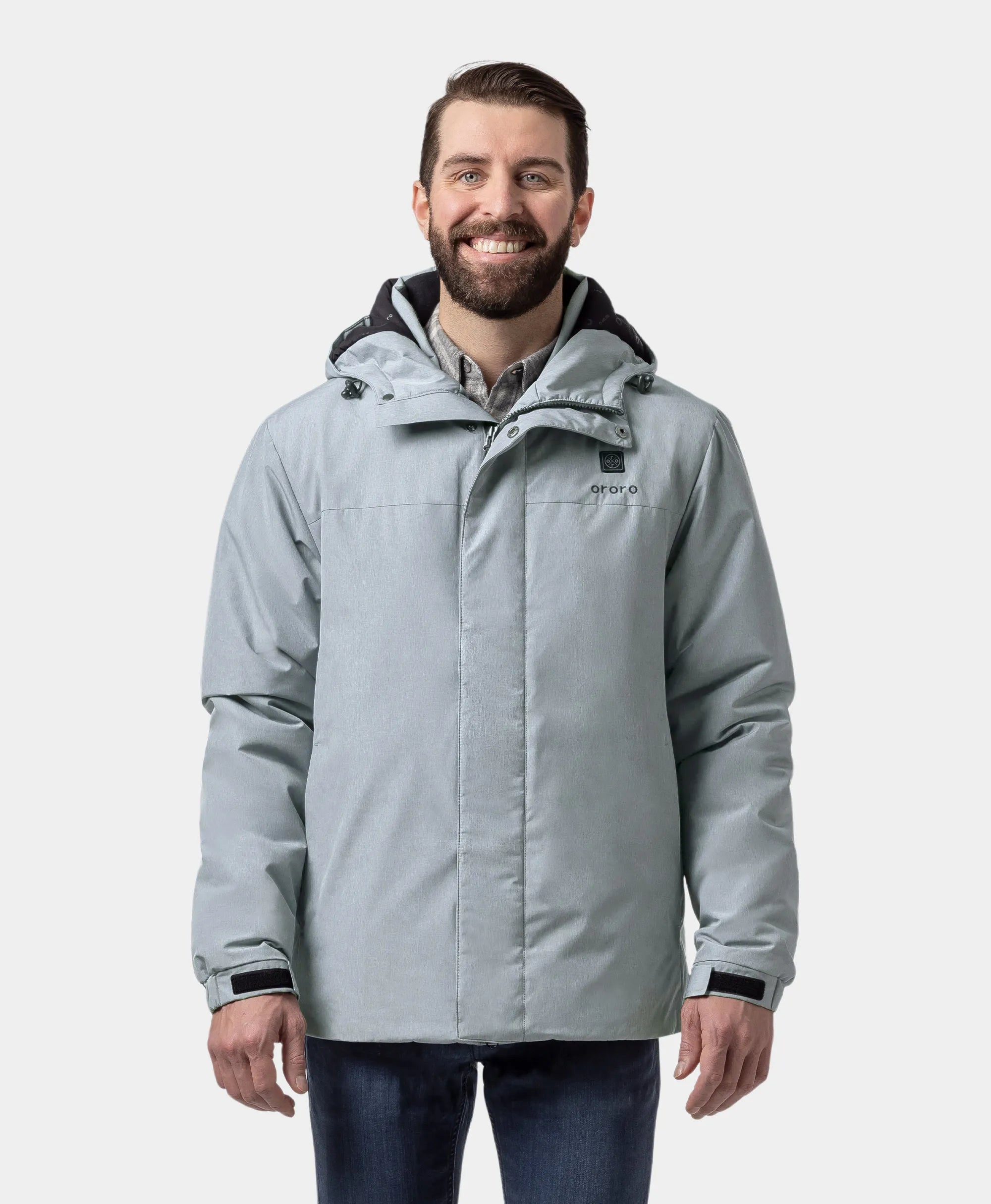 ORORO Heated Men's Thermolite® Heated Padded Jacket