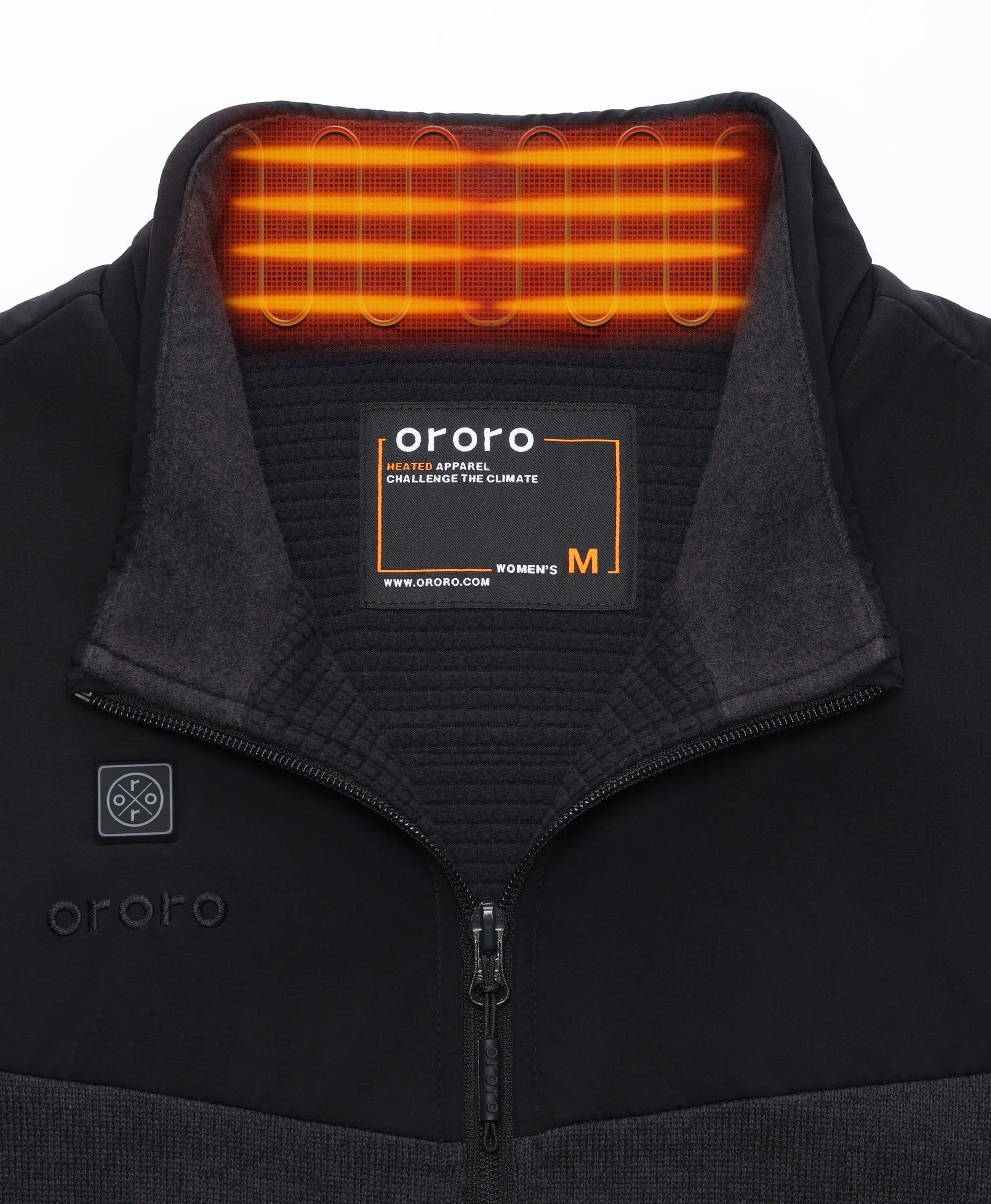 ORORO Heated Augusta Women's Heated Sweater Fleece Vest (Apparel Only) - Image 19