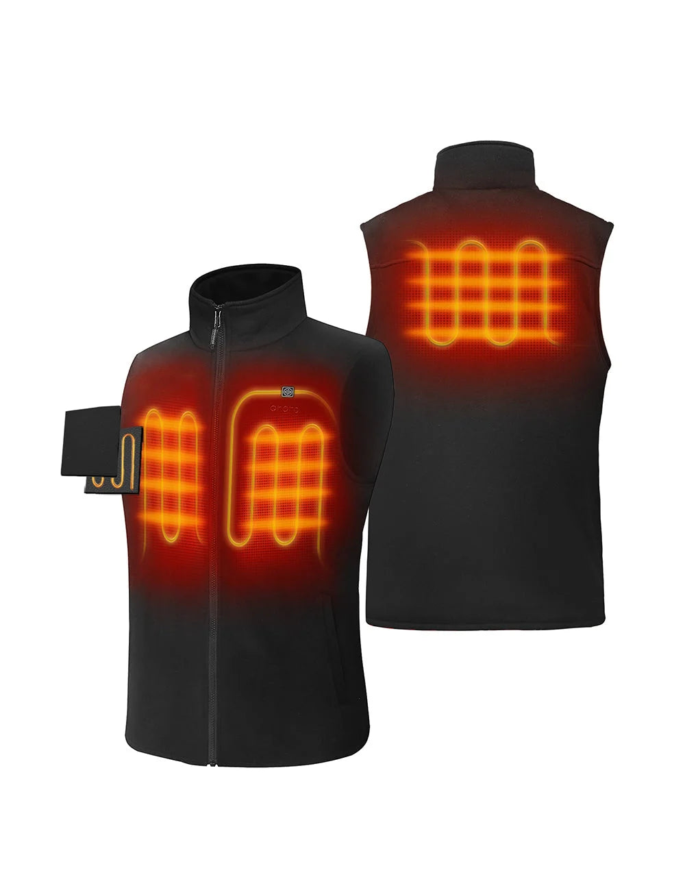 ORORO Heated Men's Heated Fleece Vest (Apparel Only) (ORORO Heated Final Sale) - Image 49