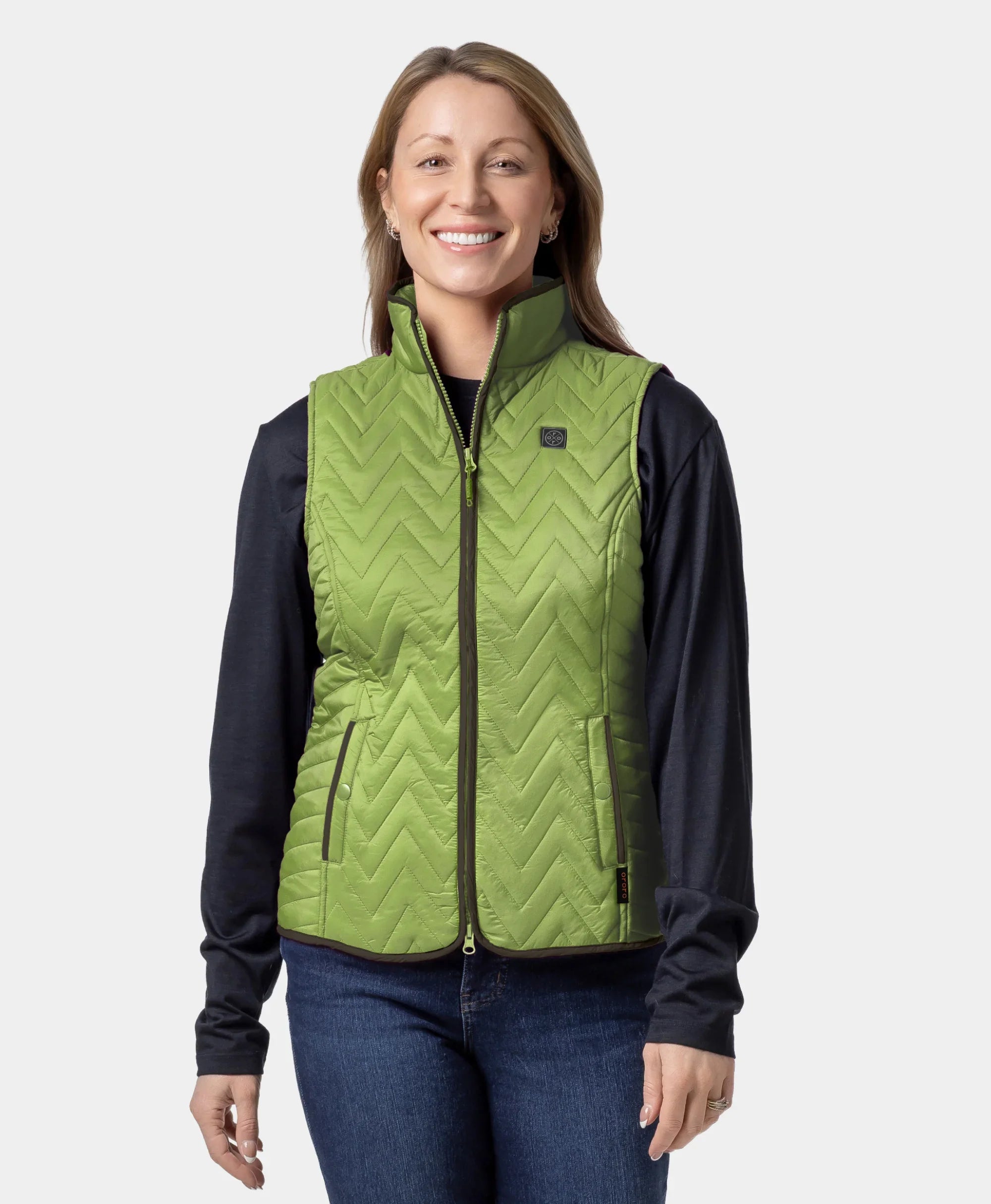 ORORO Heated (Open-box) Women's Heated Chevron Quilted Vest (Battery Set Not Included) - Image 39