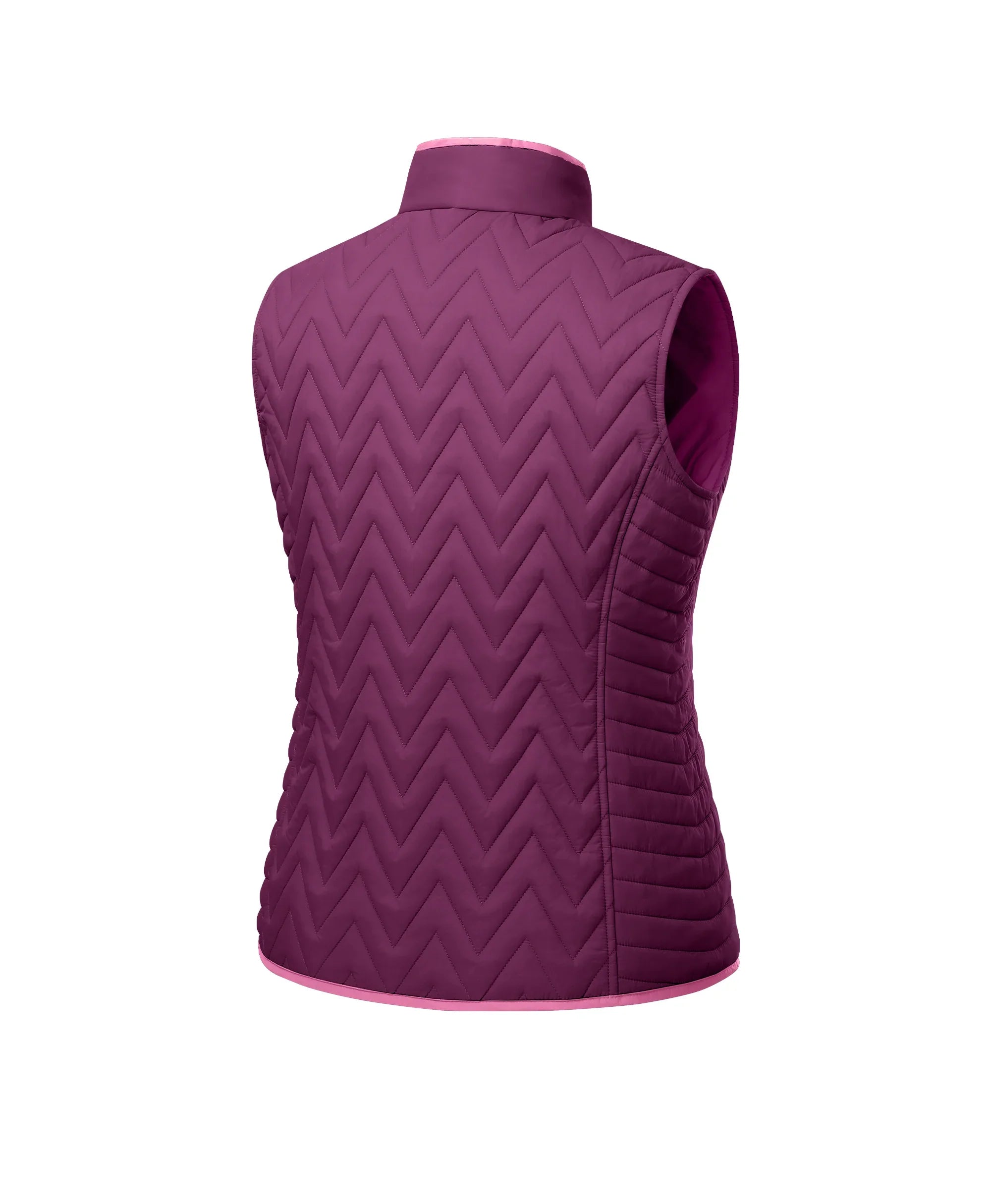 ORORO Heated Women's Heated Chevron Quilted Vest (Purple) - Westminster Kennel Club® Edition - Image 3