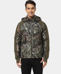 ORORO Heated Men's Heated Hunting Jacket - Camouflage, Mossy Oak® Country DNA (Apparel Only) (ORORO Heated Final Sale)