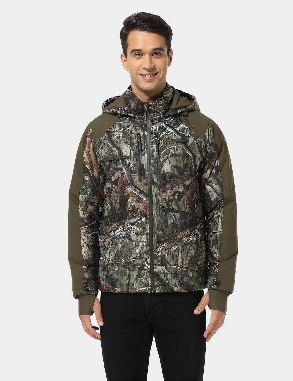 ORORO Heated Men's Heated Hunting Jacket - Camouflage, Mossy Oak® Country DNA (Apparel Only) (ORORO Heated Final Sale)