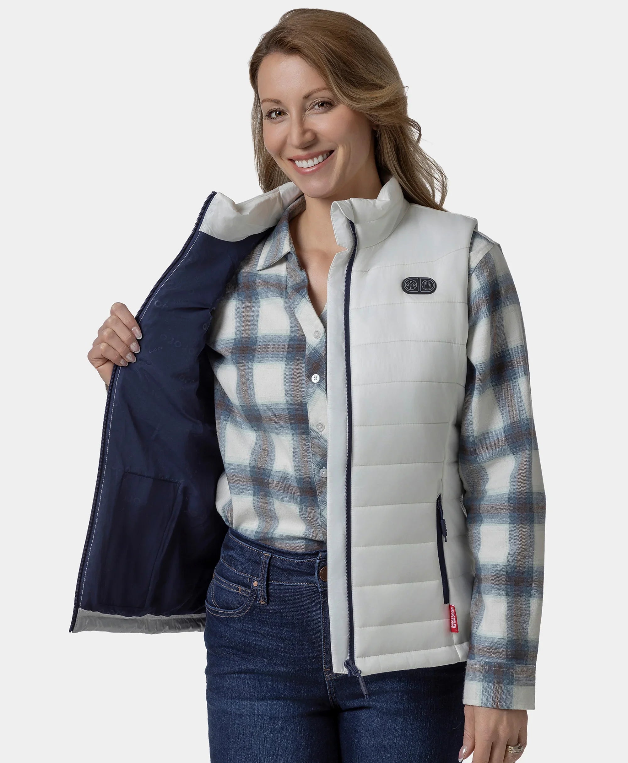 ORORO Heated (Open-box) SureWarm® Women's 7-Zone Dual-Control Classic Pro Heated Vest (Battery Set Not Included) - Image 22