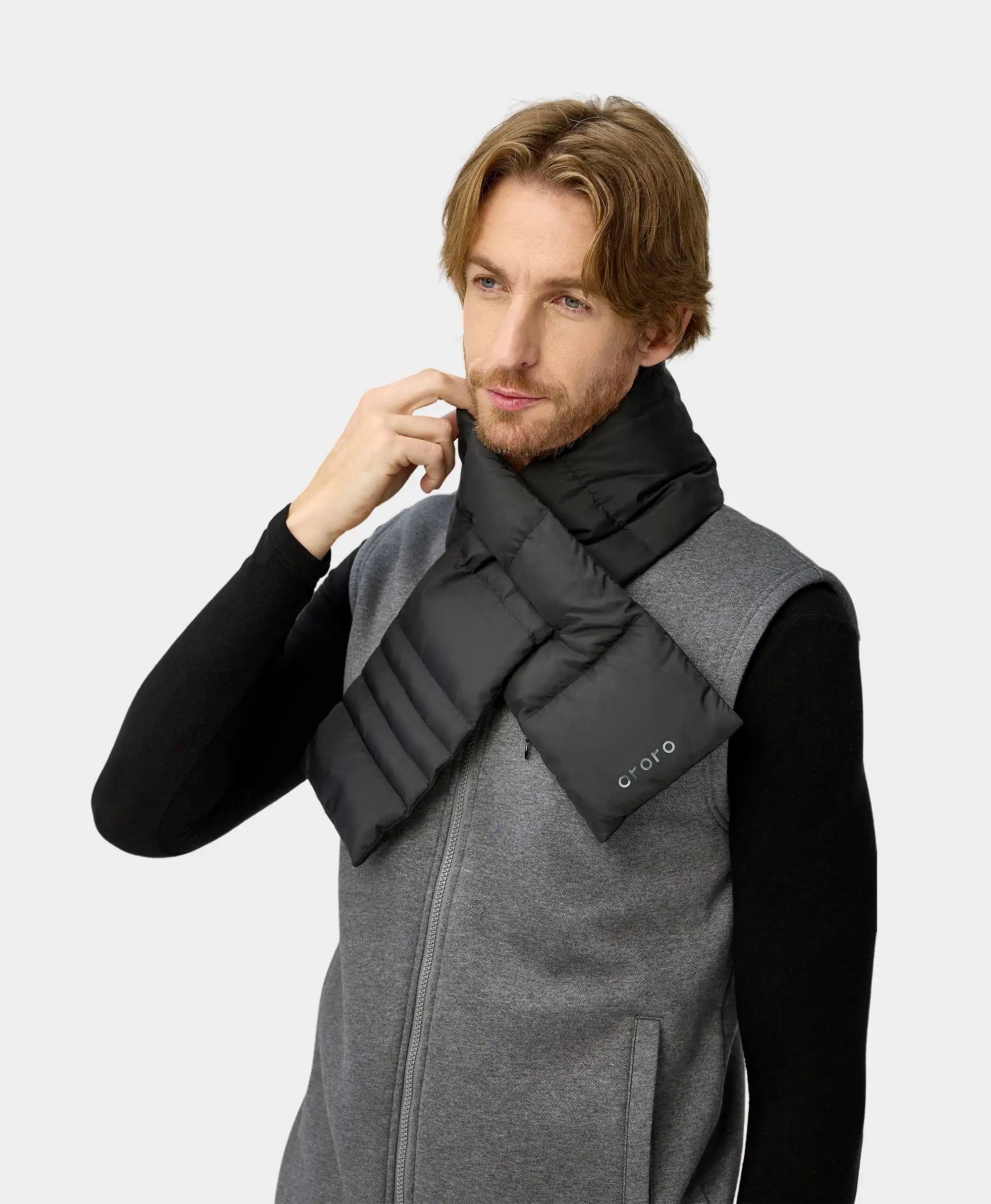 ORORO Heated Unisex Heated Puffer Down Scarf - Image 4