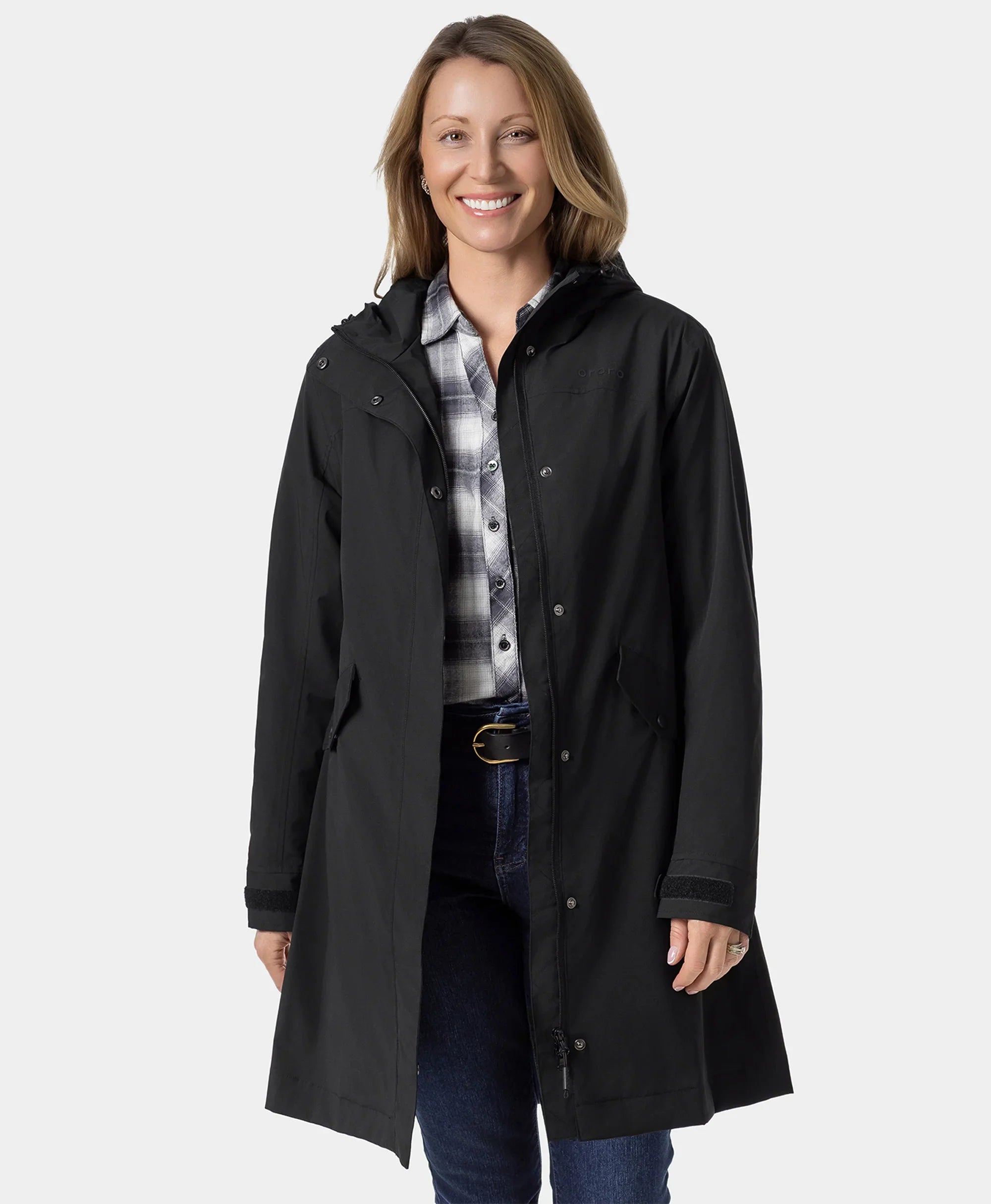 ORORO Heated Downtown Women's Heated Rain Trench (Apparel Only) - Image 19