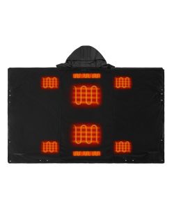 Alternative view of ORORO Heated Heated Dual Control Poncho Blanket