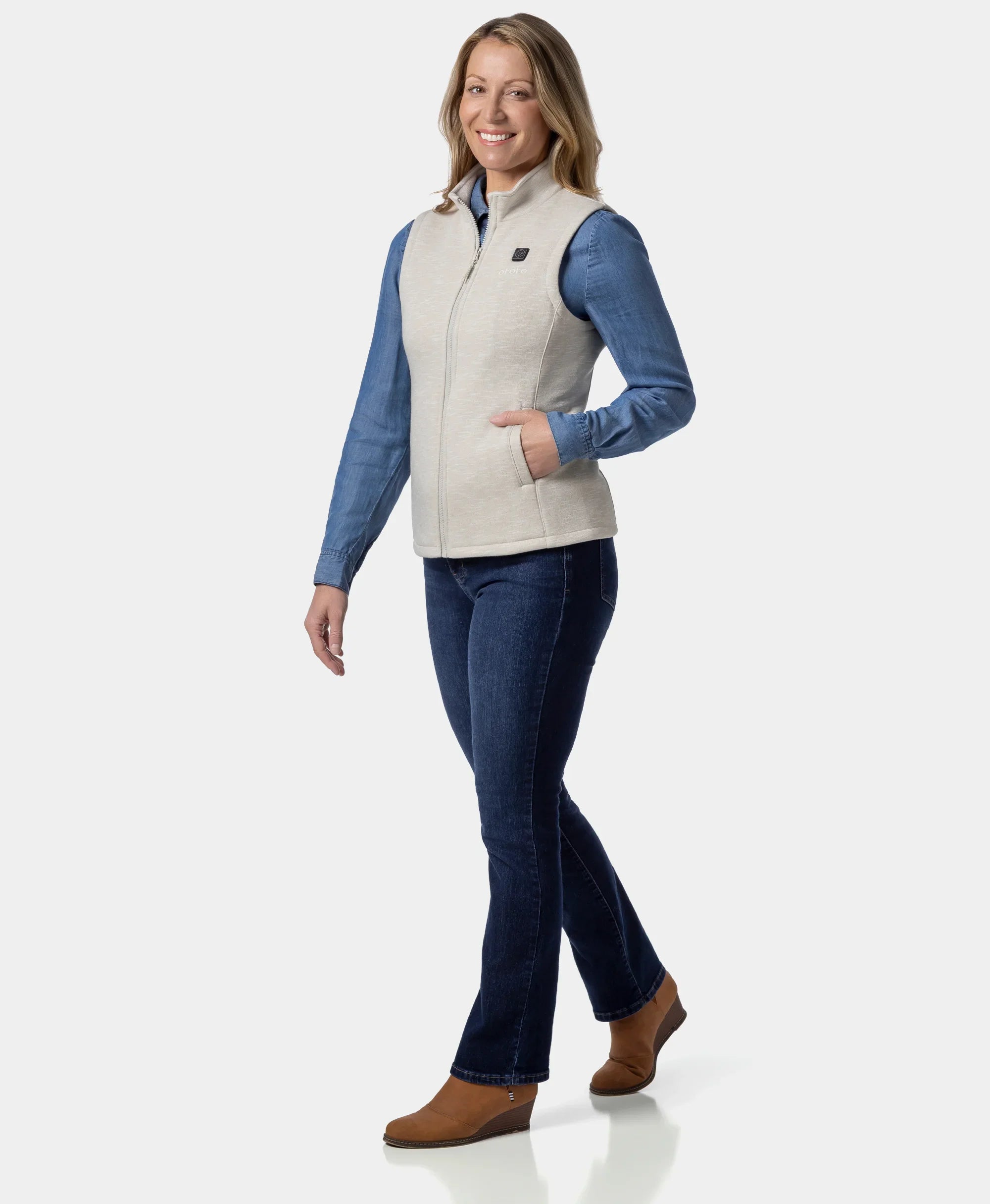 ORORO Heated Women's Heated Fleece Vest - Image 54