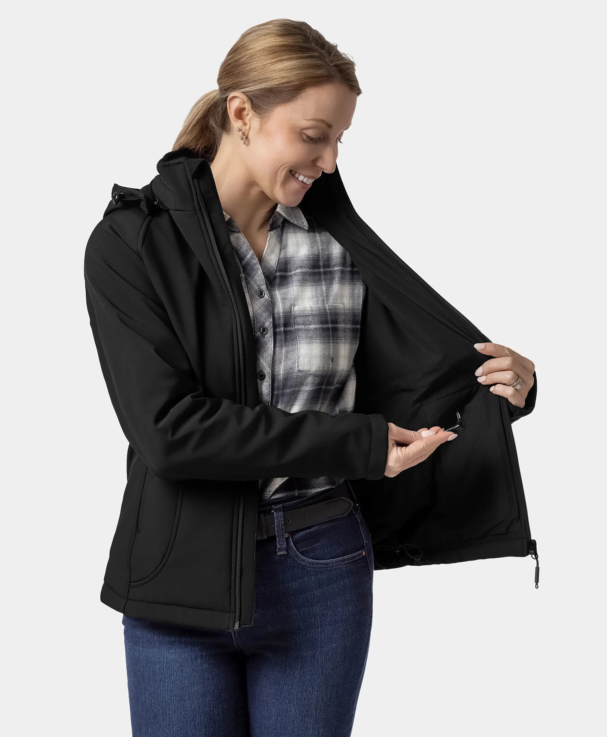 ORORO Heated Paragon Women's Heated Jacket - Black (Apparel Only) - Image 9