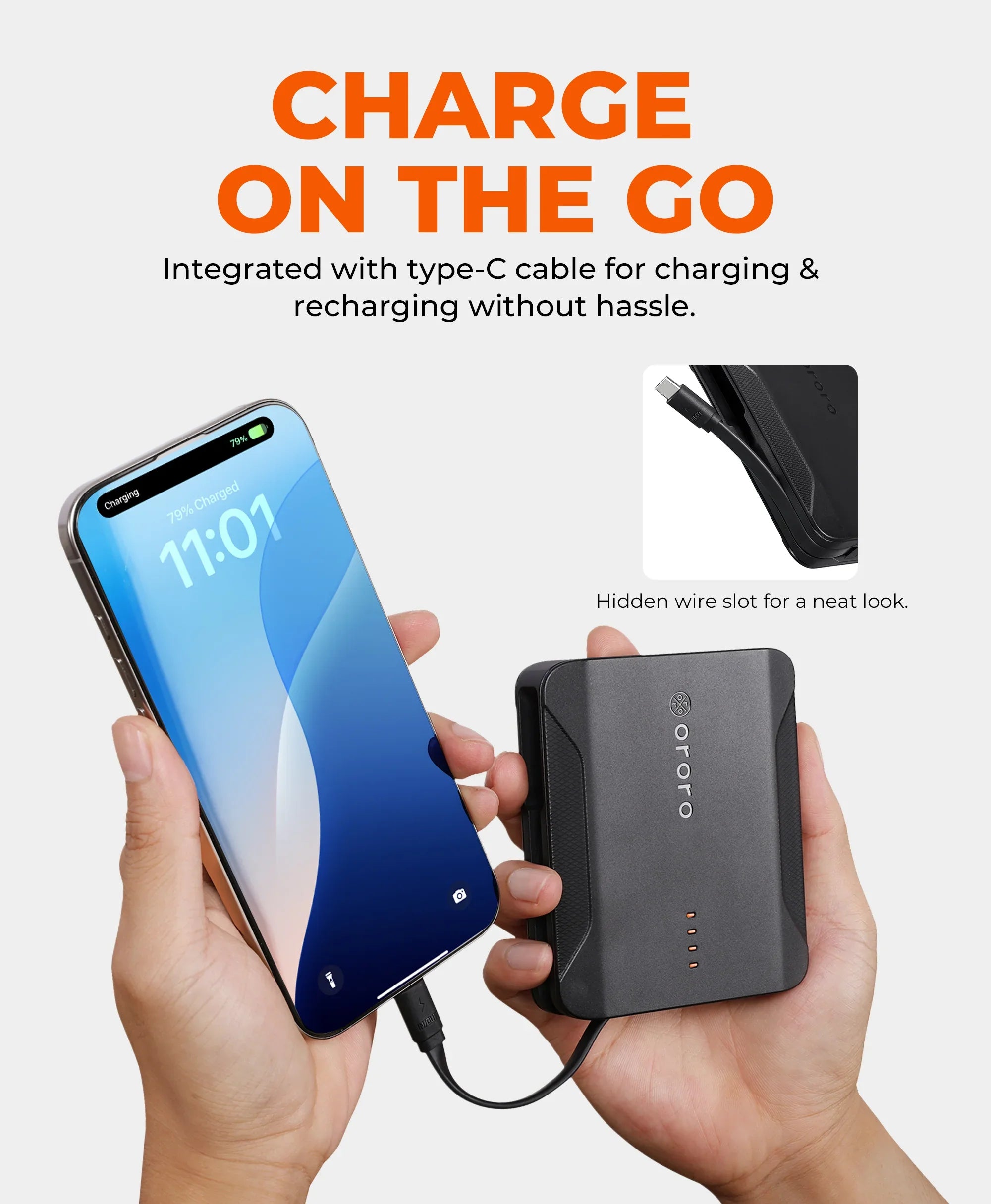 ORORO Heated (Open-box) PD 7K Rechargeable Battery (USB-C, 30W Power Delivery) - Image 3
