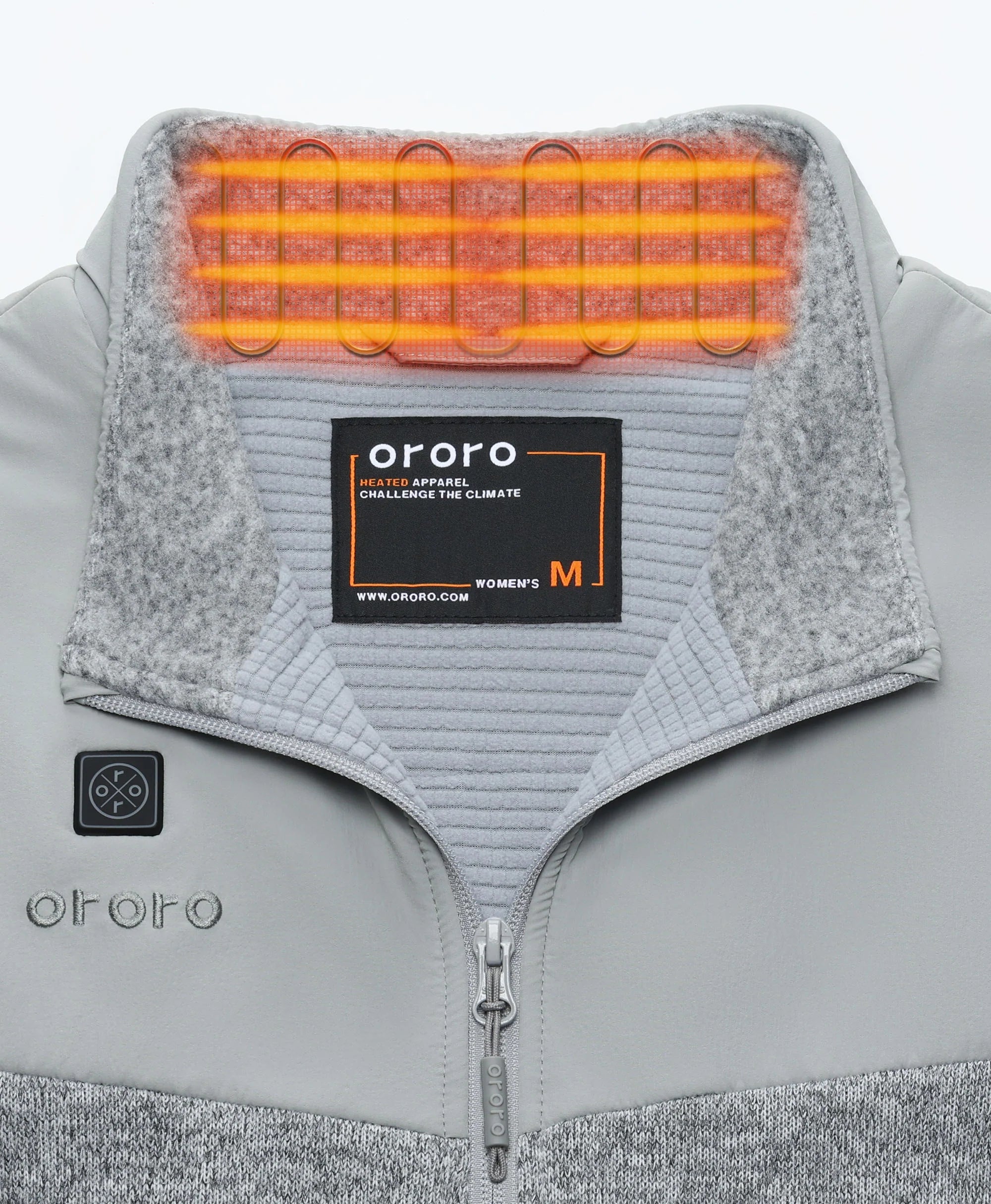 ORORO Heated Augusta Women's Heated Sweater Fleece Vest (Apparel Only) - Image 8