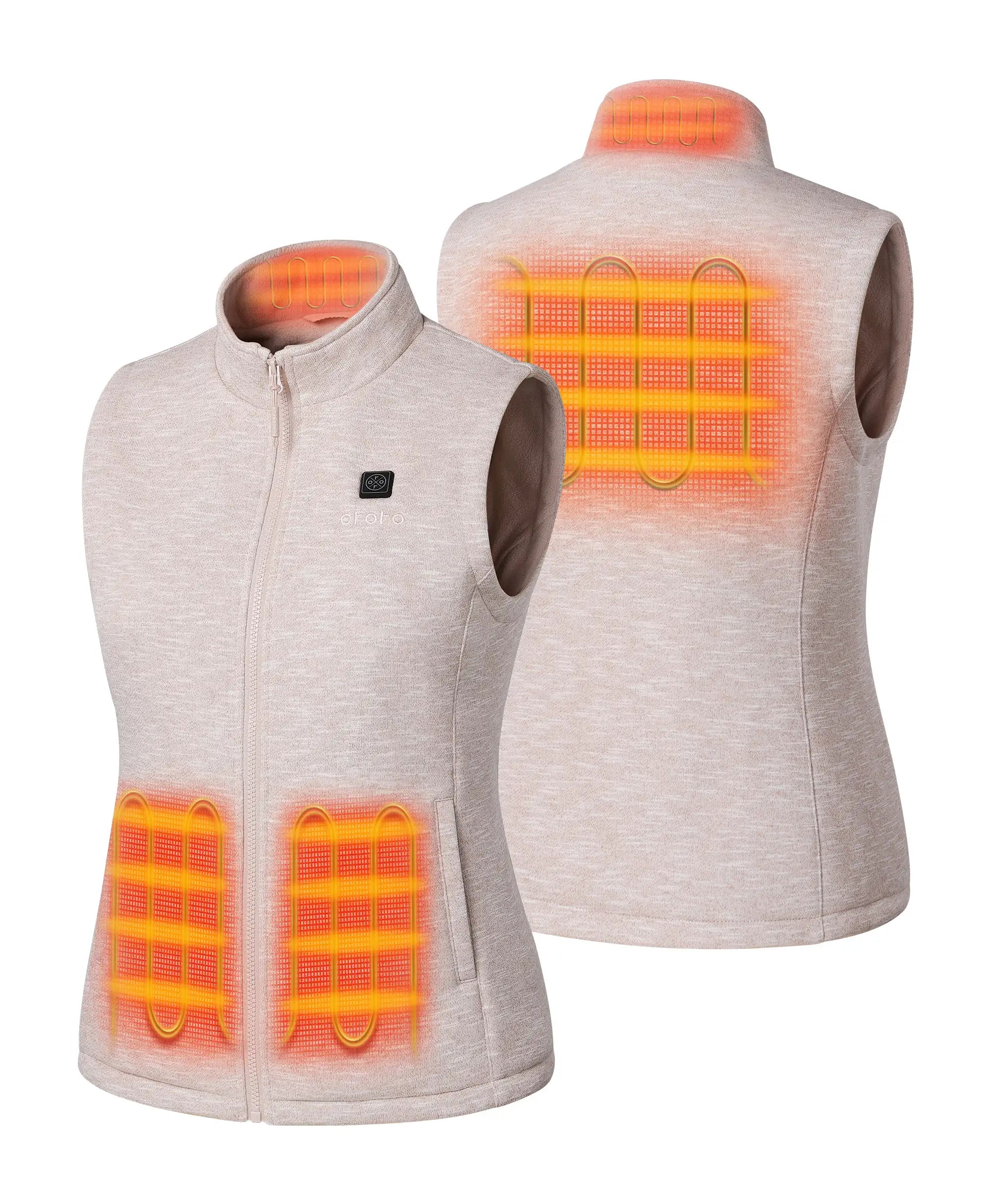ORORO Heated Women's Heated Fleece Vest - Image 42